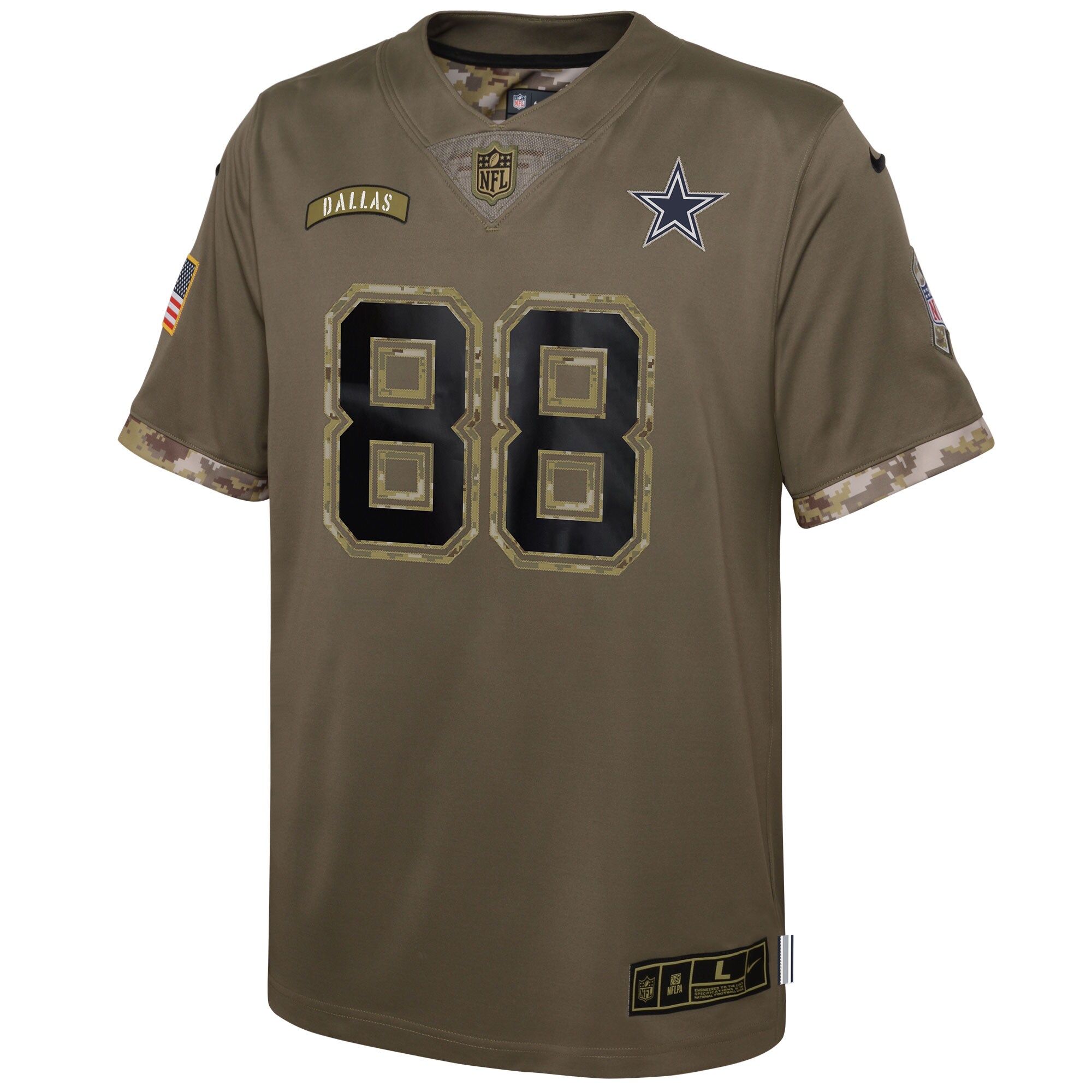 CeeDee Lamb Dallas Cowboys  Youth 2022 Salute To Service Player Limited Jersey - Olive