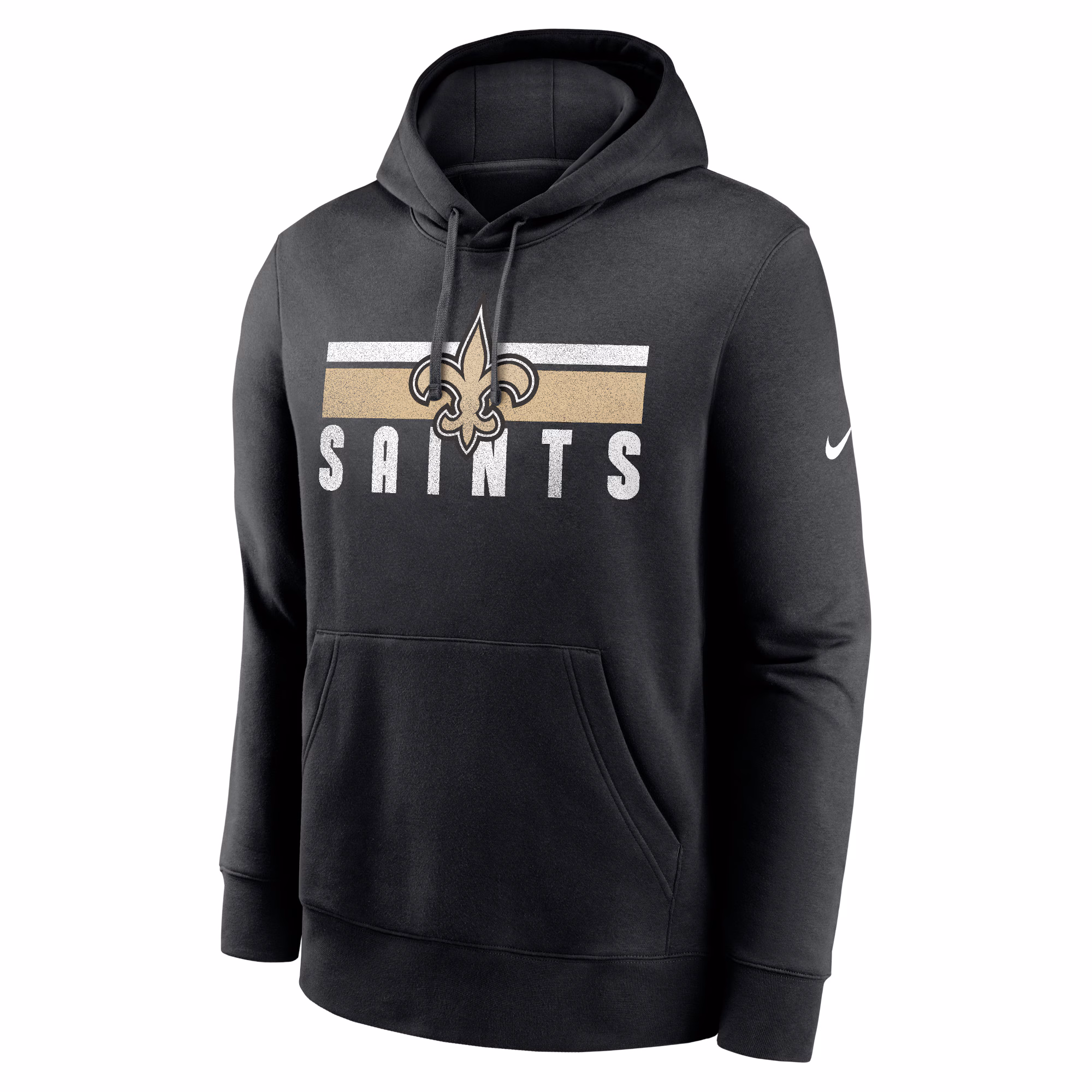 New Orleans Saints Club Fleece Pullover Hoodie - Black