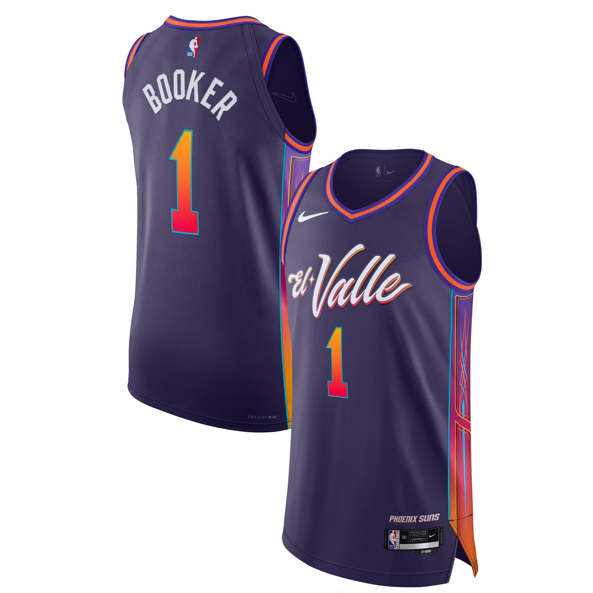 Men's Phoenix Suns Devin Booker  Purple 2023/24 Authentic Jersey - City Edition