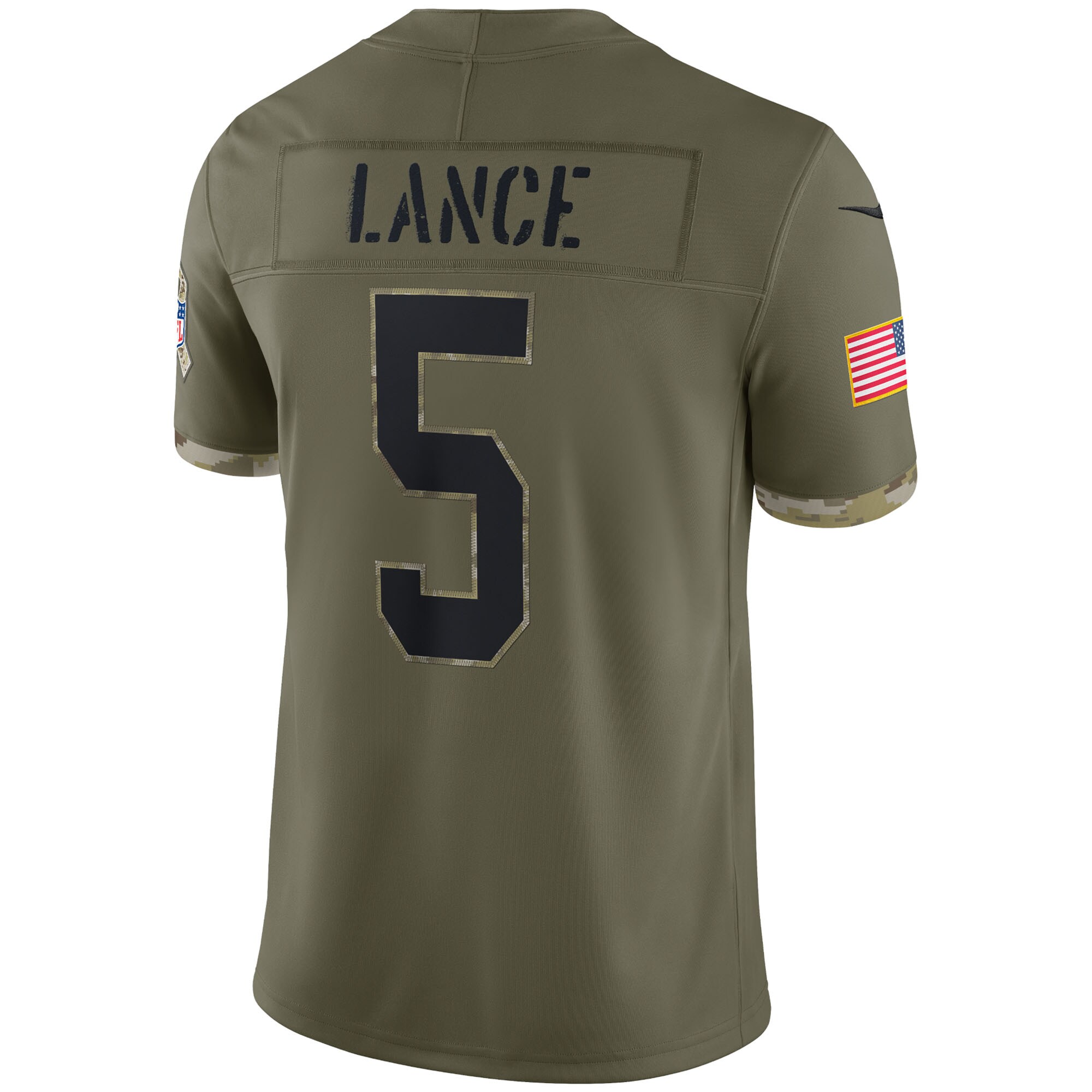 Trey Lance San Francisco 49ers  2022 Salute To Service Limited Jersey - Olive