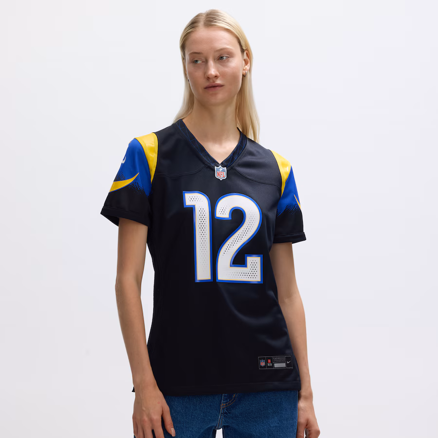 Puka Nacua #12 Los Angeles Rams Women's 2025 Rivalries Collection Game Jersey - Midnight Blue