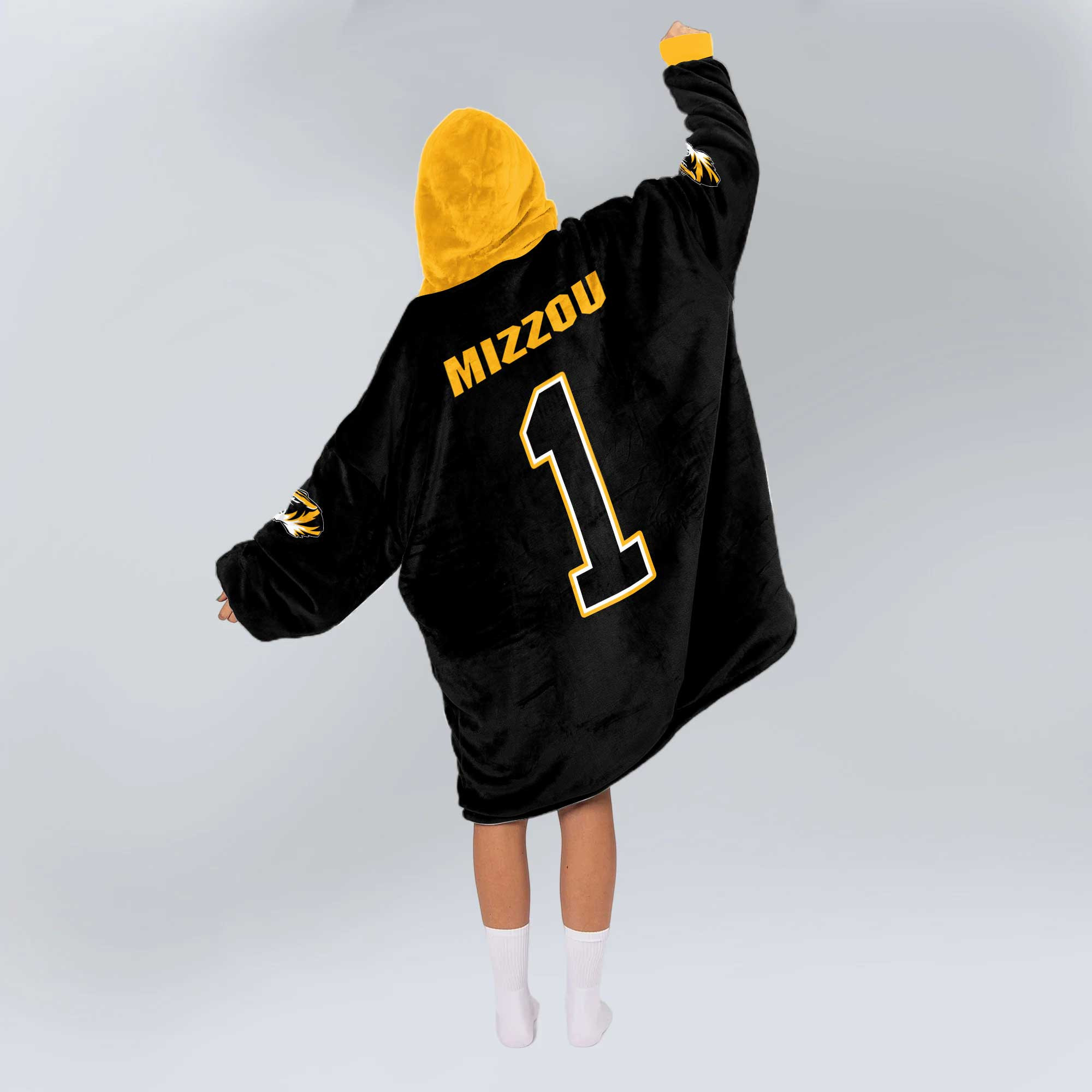 Adult 1 Missouri Football Unisex Blanket Hoodie