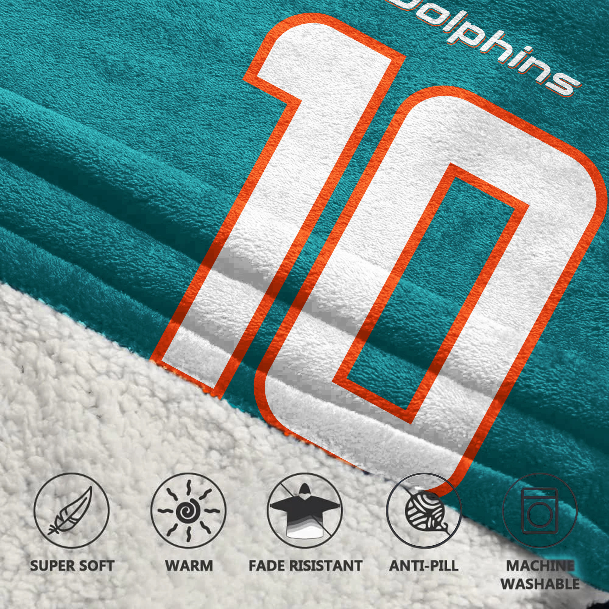 Adult T.H 10 Miami Football Unisex Blanket Hoodie