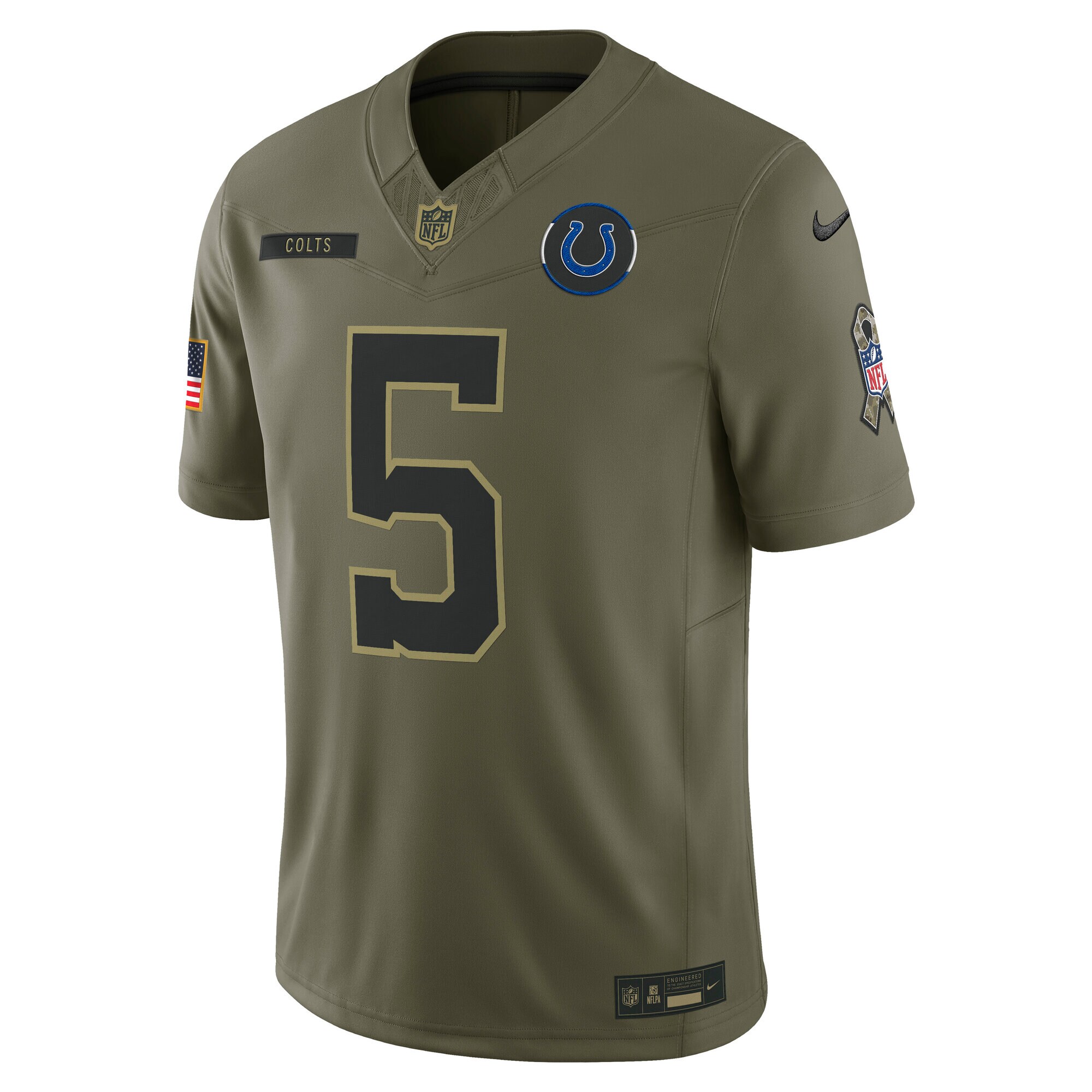 Men's Indianapolis Colts Anthony Richardson Sr. Olive 2025 Salute to Service Limited Jersey