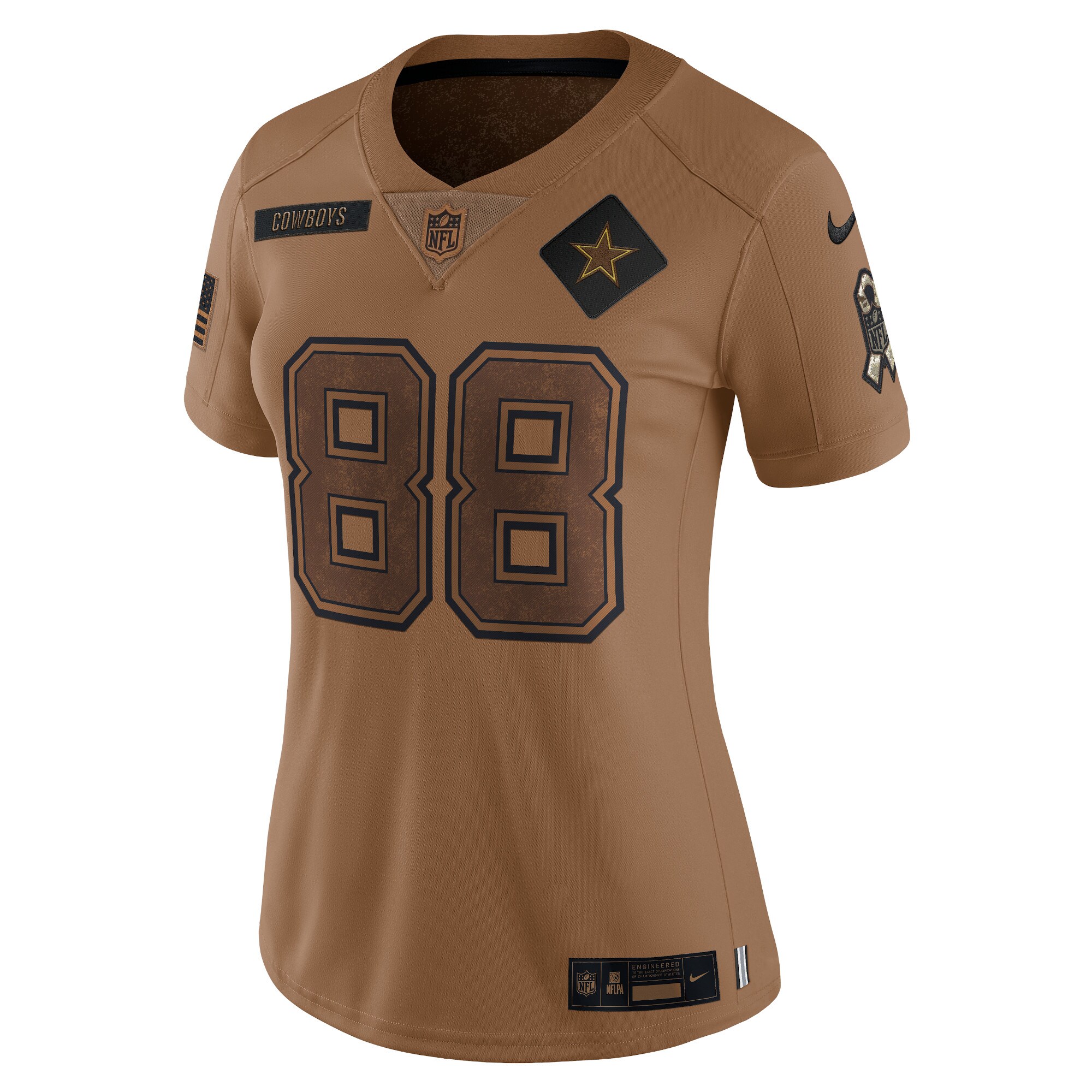 CeeDee Lamb Dallas Cowboys  Women's 2023 Salute To Service Limited Jersey - Brown