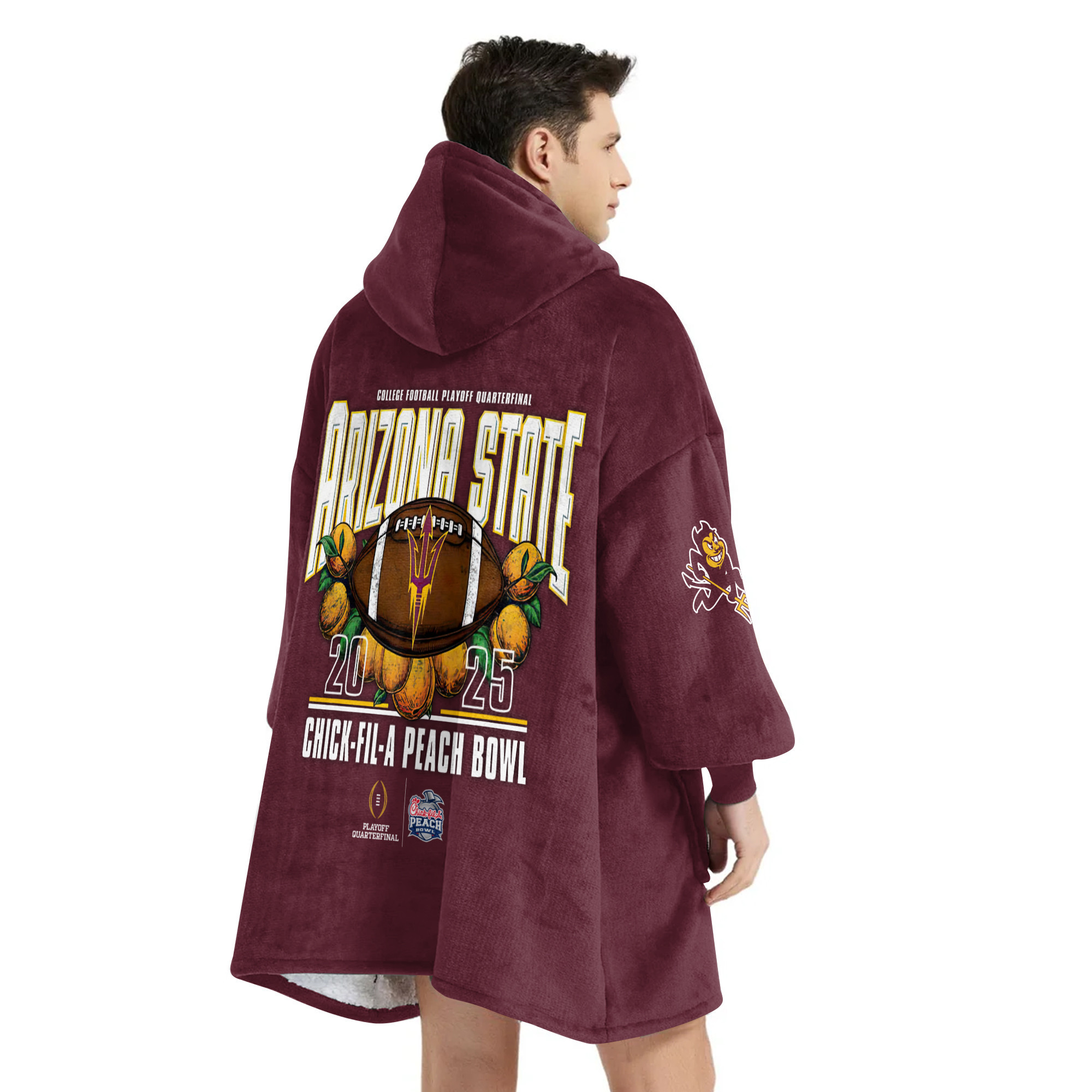 Adult Champions Arizona State Football Unisex Blanket Hoodie
