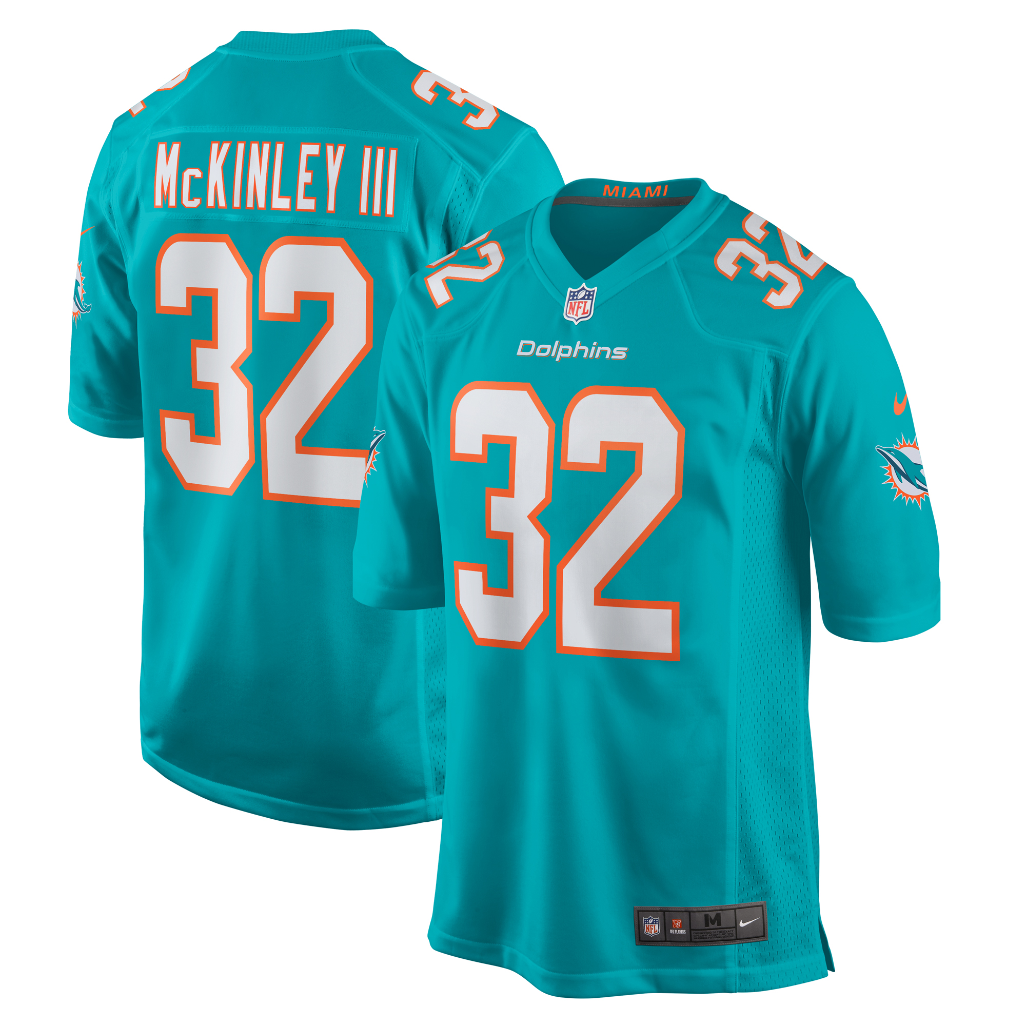 Verone McKinley III Miami Dolphins Game Player Jersey - Aqua