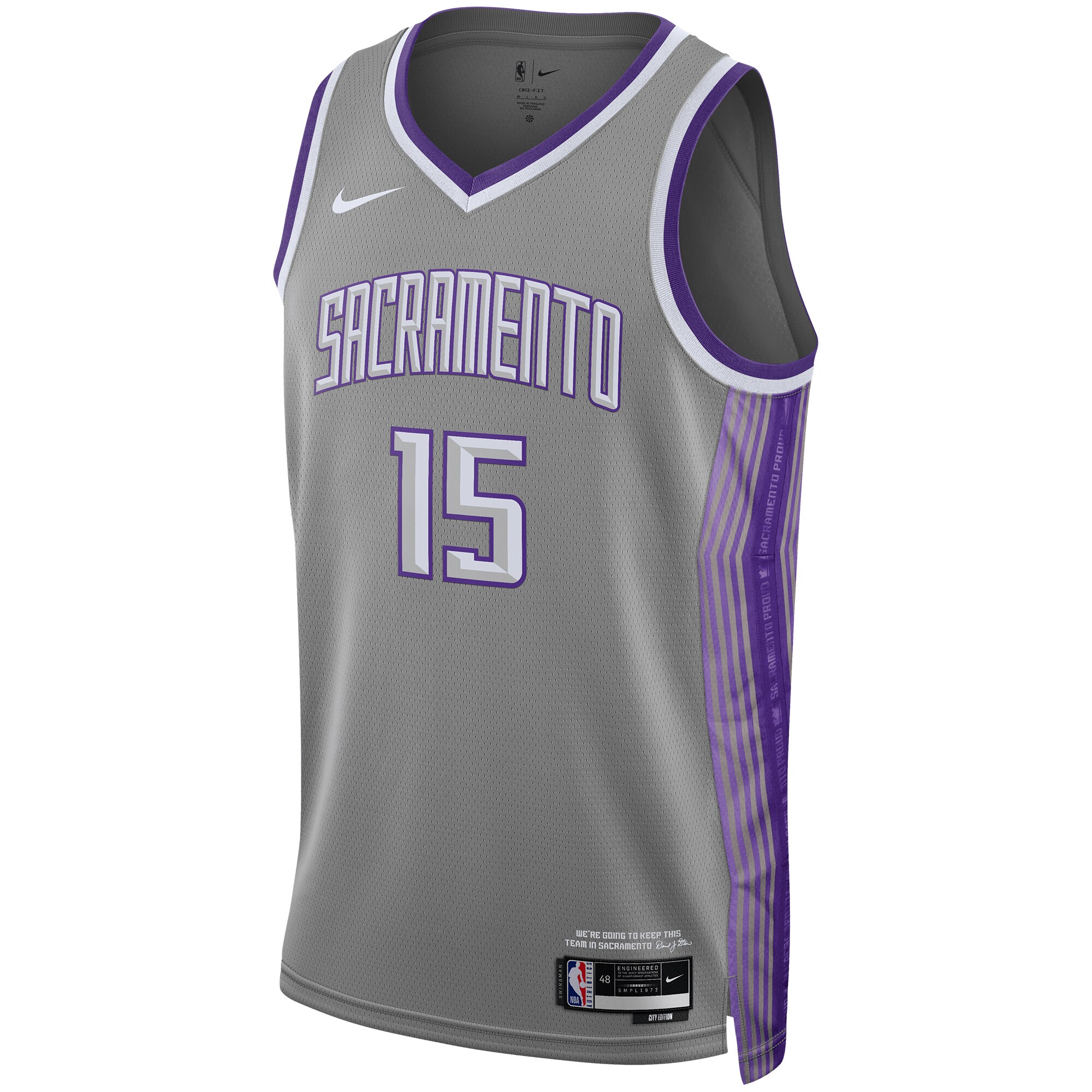 Davion Mitchell Sacramento Kings Unisex 2022/23 Swingman Jersey - City Edition - Anthracite