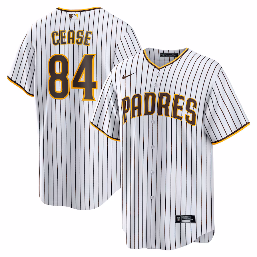 Men's San Diego Padres #84 Dylan Cease White Home Replica Jersey