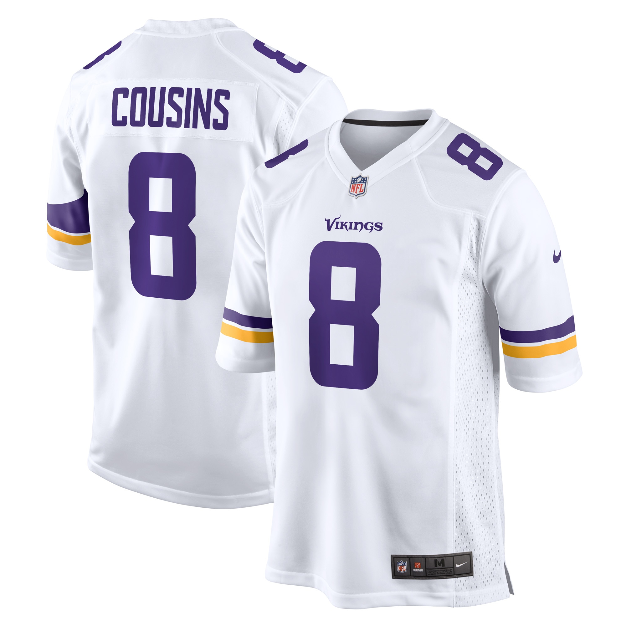 Kirk Cousins Minnesota Vikings  Game Player Jersey - White