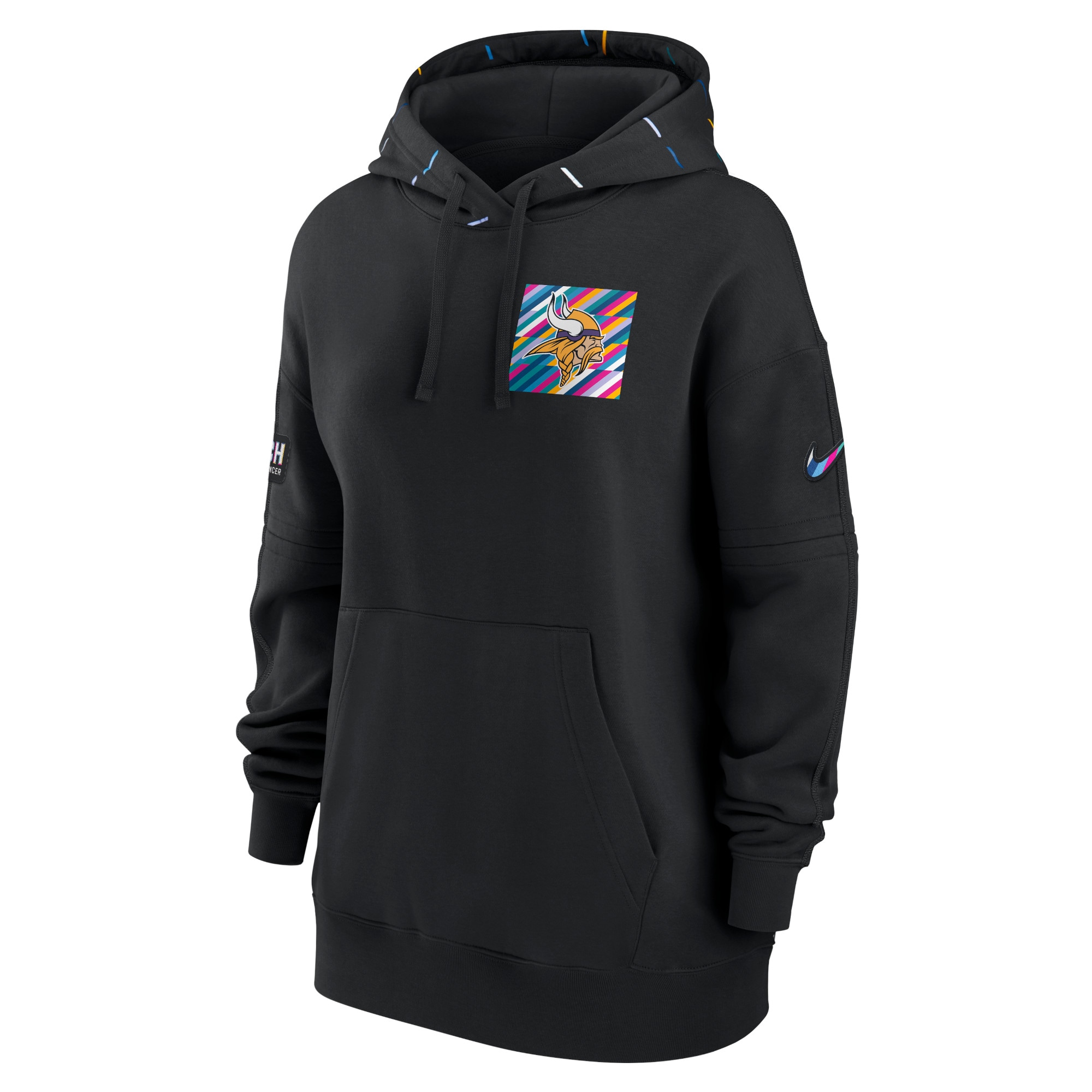 Minnesota Vikings  Women's 2023  Crucial Catch Club Pullover Hoodie - Black