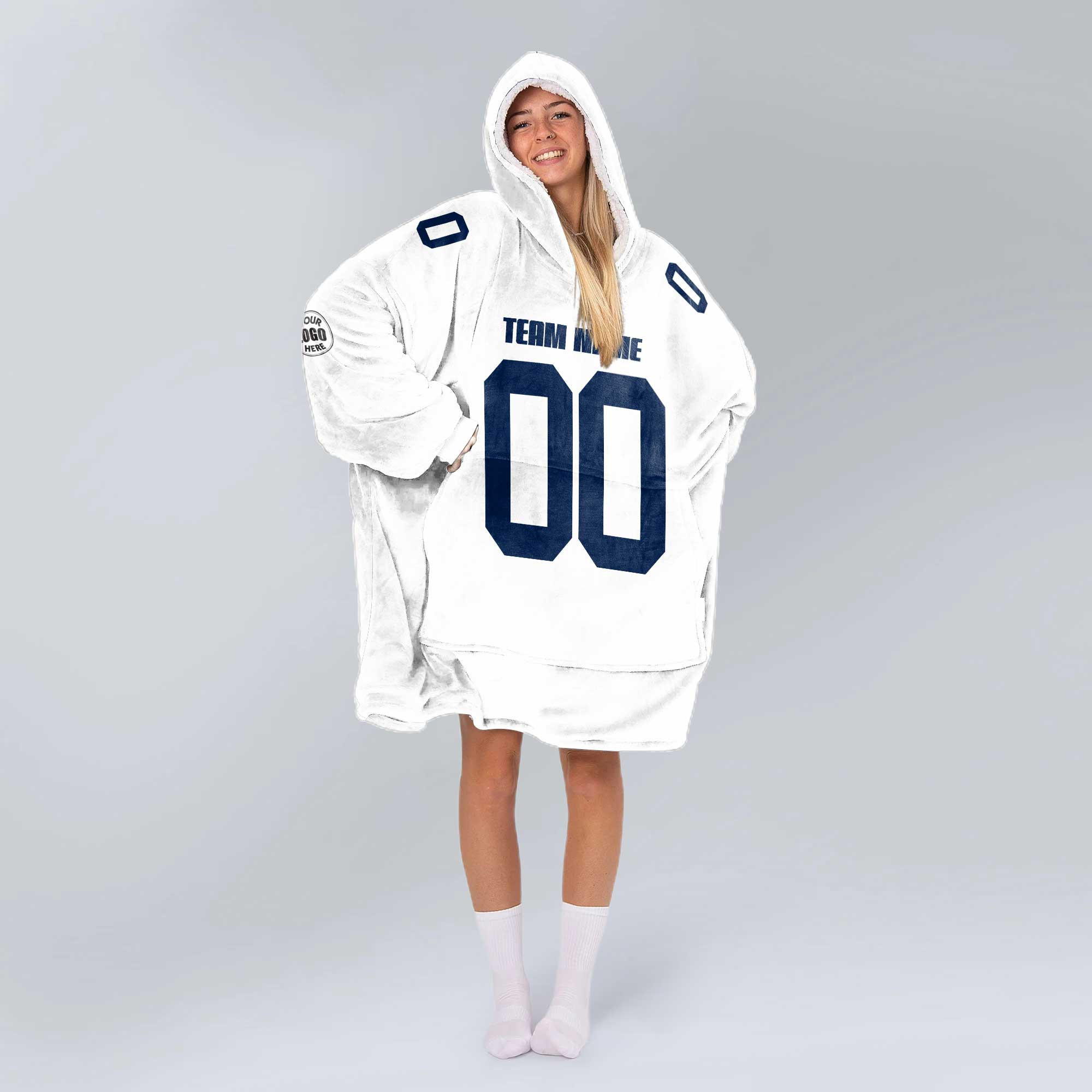 Adult Custom Blanket Hoodie Penn State Inspired Color