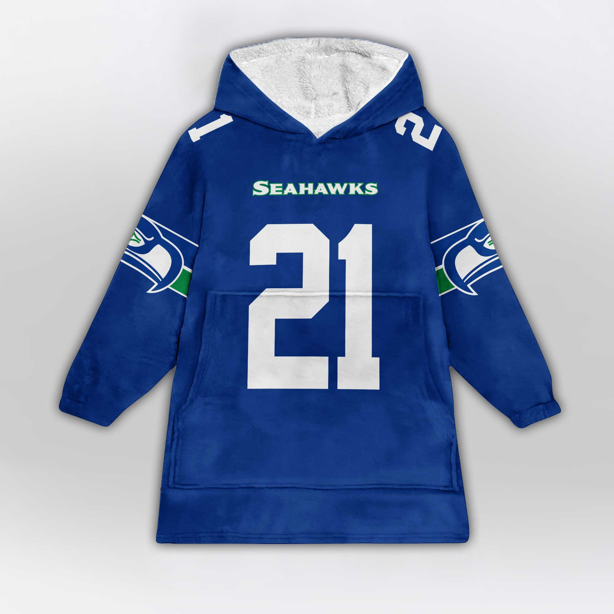 Kid 21 Seattle Football Unisex Blanket Hoodie
