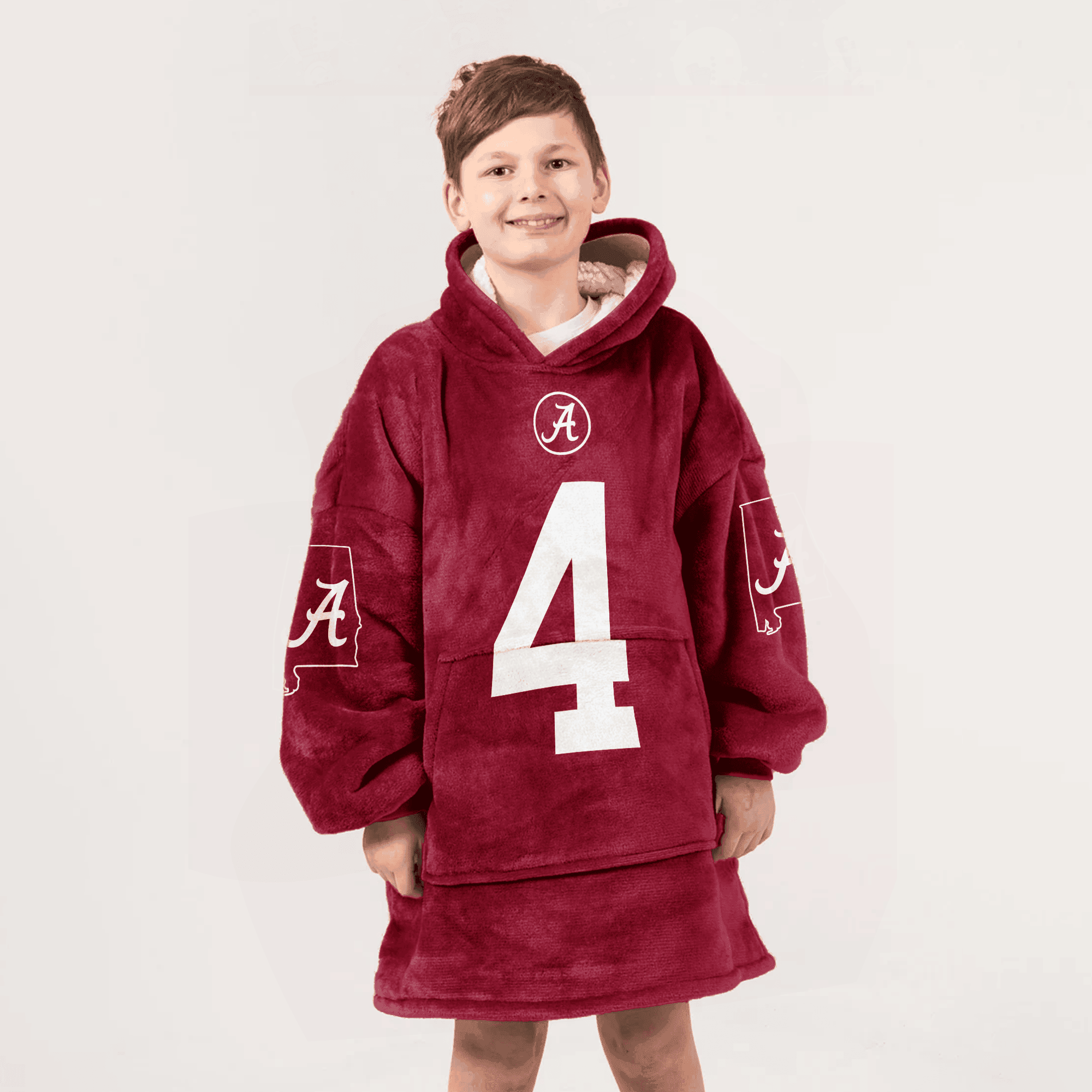 Adult 4 Alabama Football Unisex Blanket Hoodie