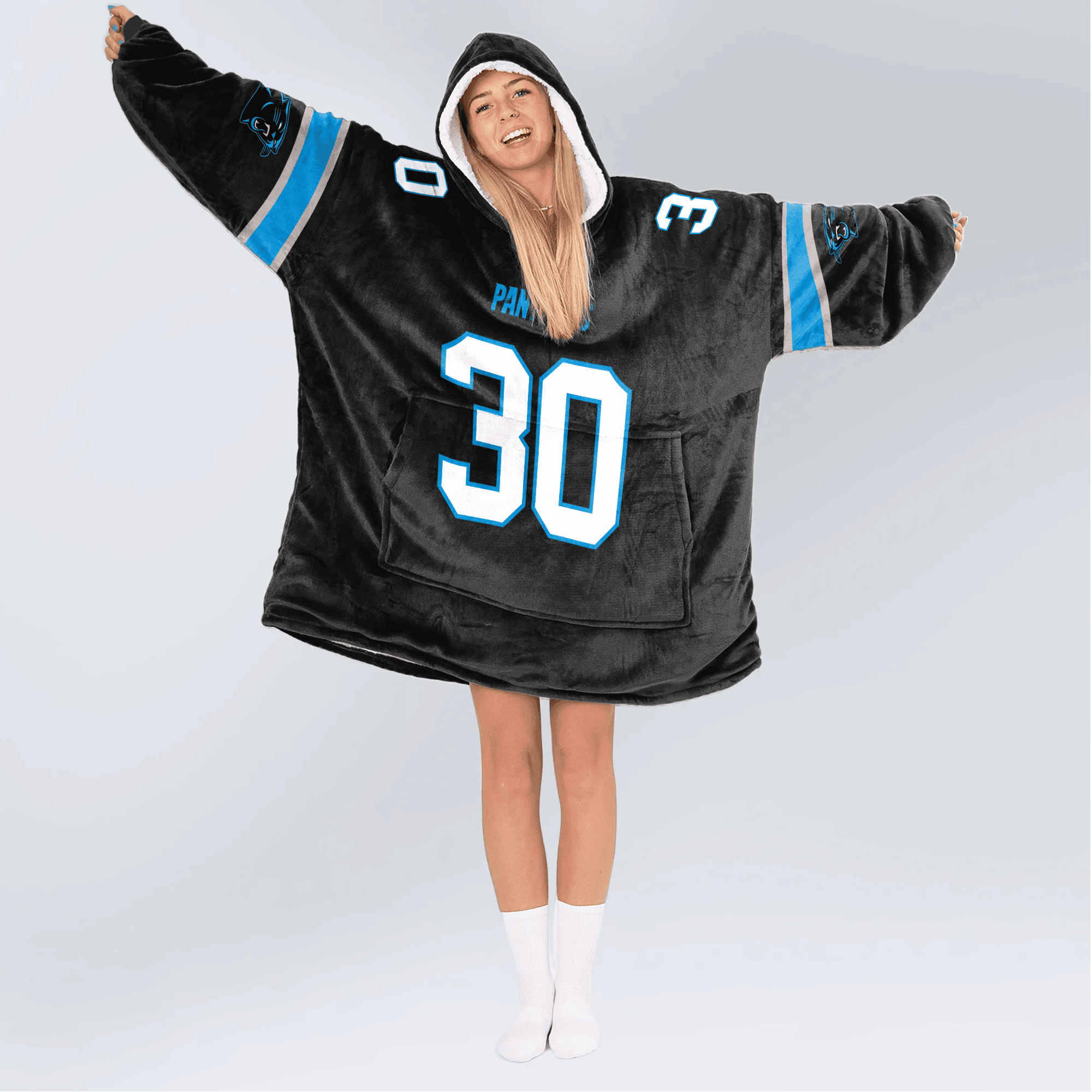 Adult 30 Carolina Football Unisex Blanket Hoodie