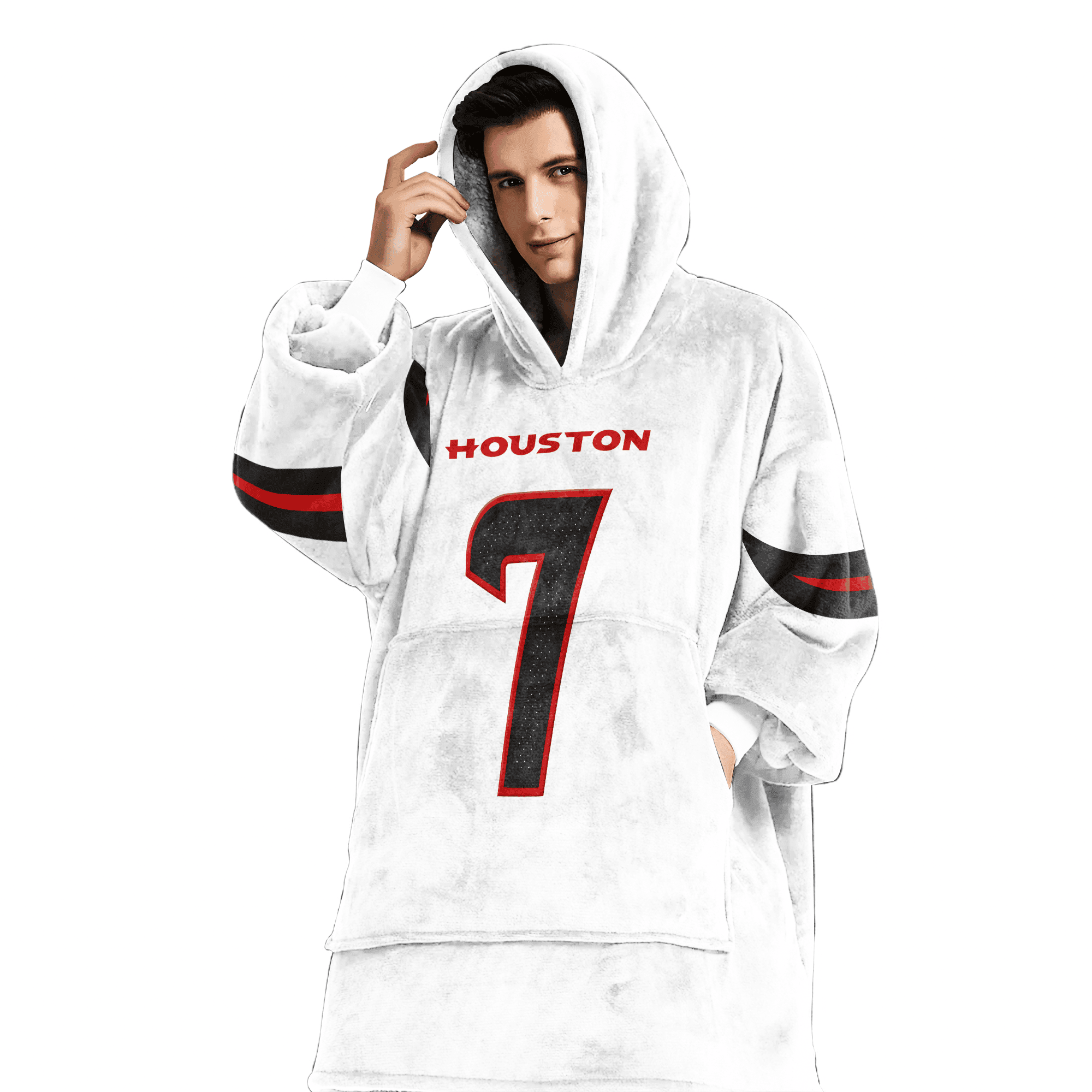 Adult C.S 7 Houston Football Unisex Blanket Hoodie