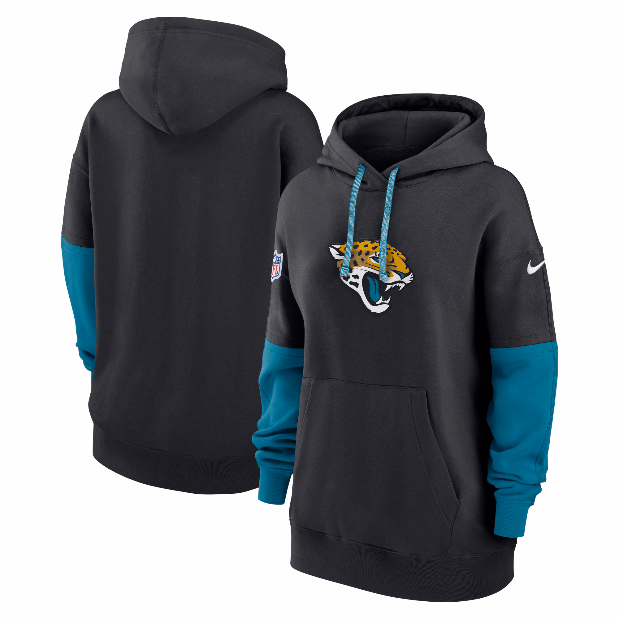 Jacksonville Jaguars Women's 2024 Sideline Essential Fleece Pullover Hoodie - Black