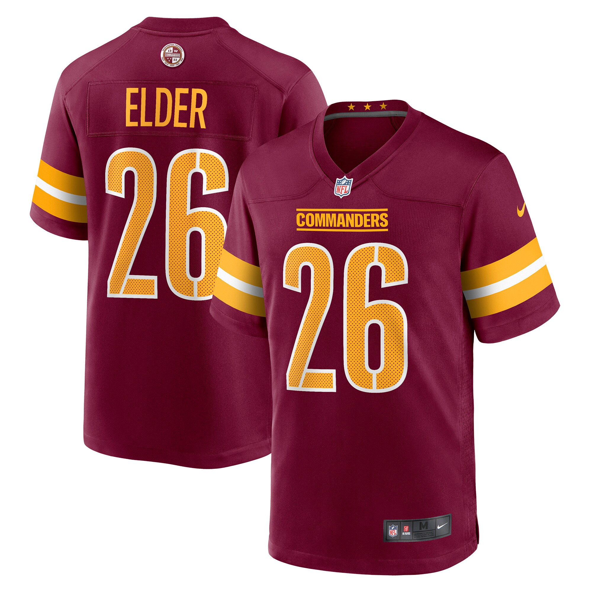 Corn Elder Washington Commanders  Game Jersey - Burgundy