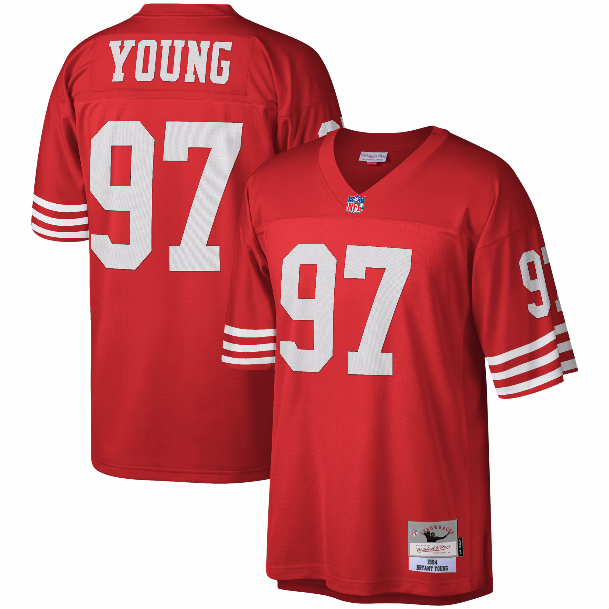 Bryant Young San Francisco 49ers Legacy Replica Jersey - Scarlet