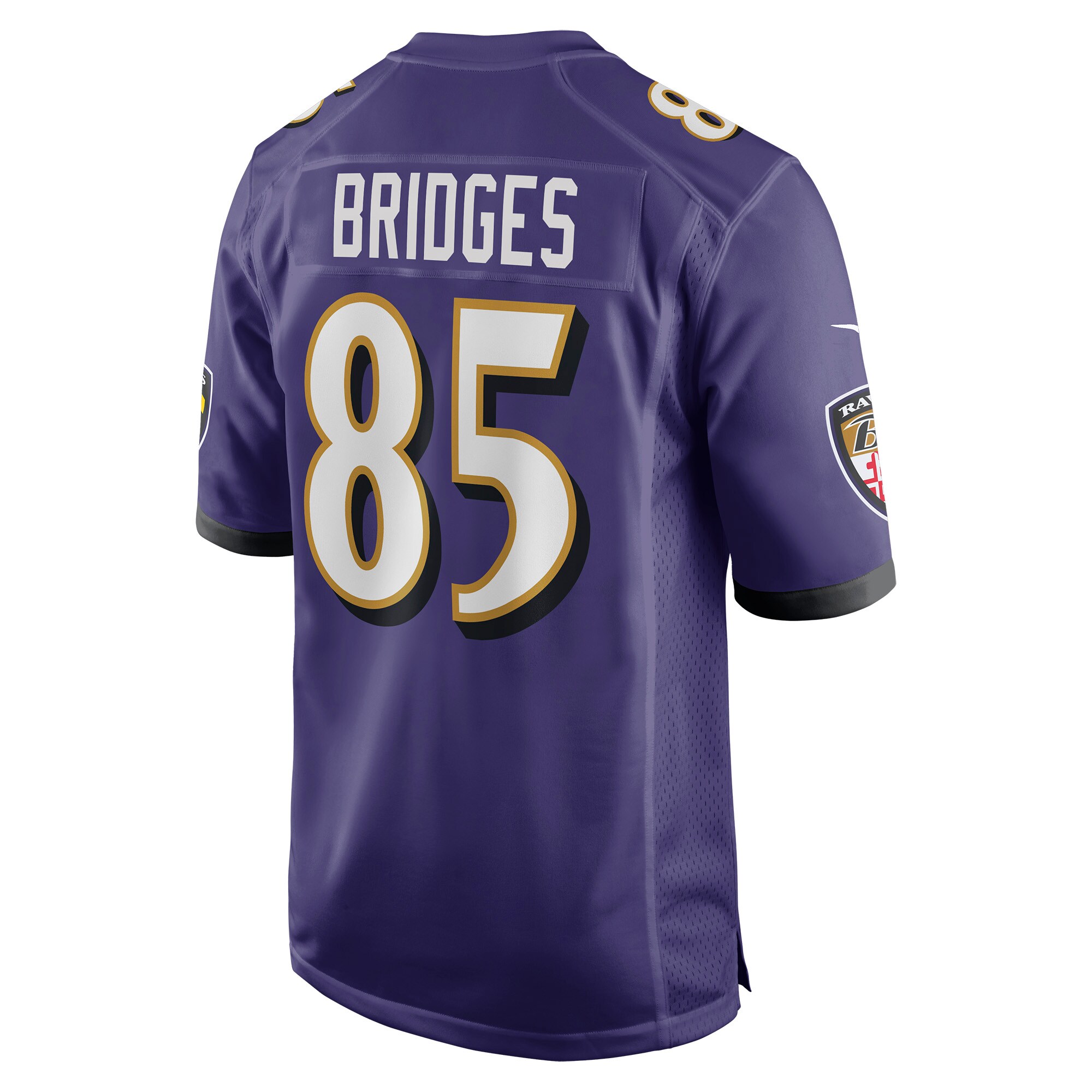 Shemar Bridges Baltimore Ravens  Player Game Jersey - Purple