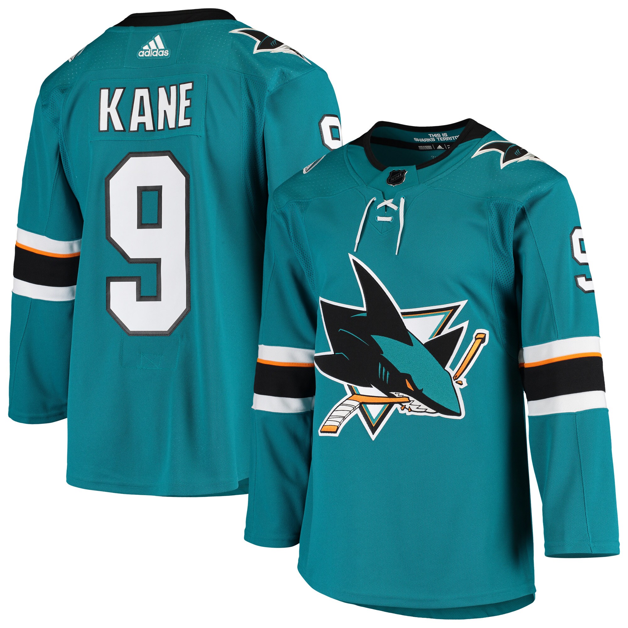 Evander Kane San Jose Sharks  Home Authentic Player Jersey - Teal