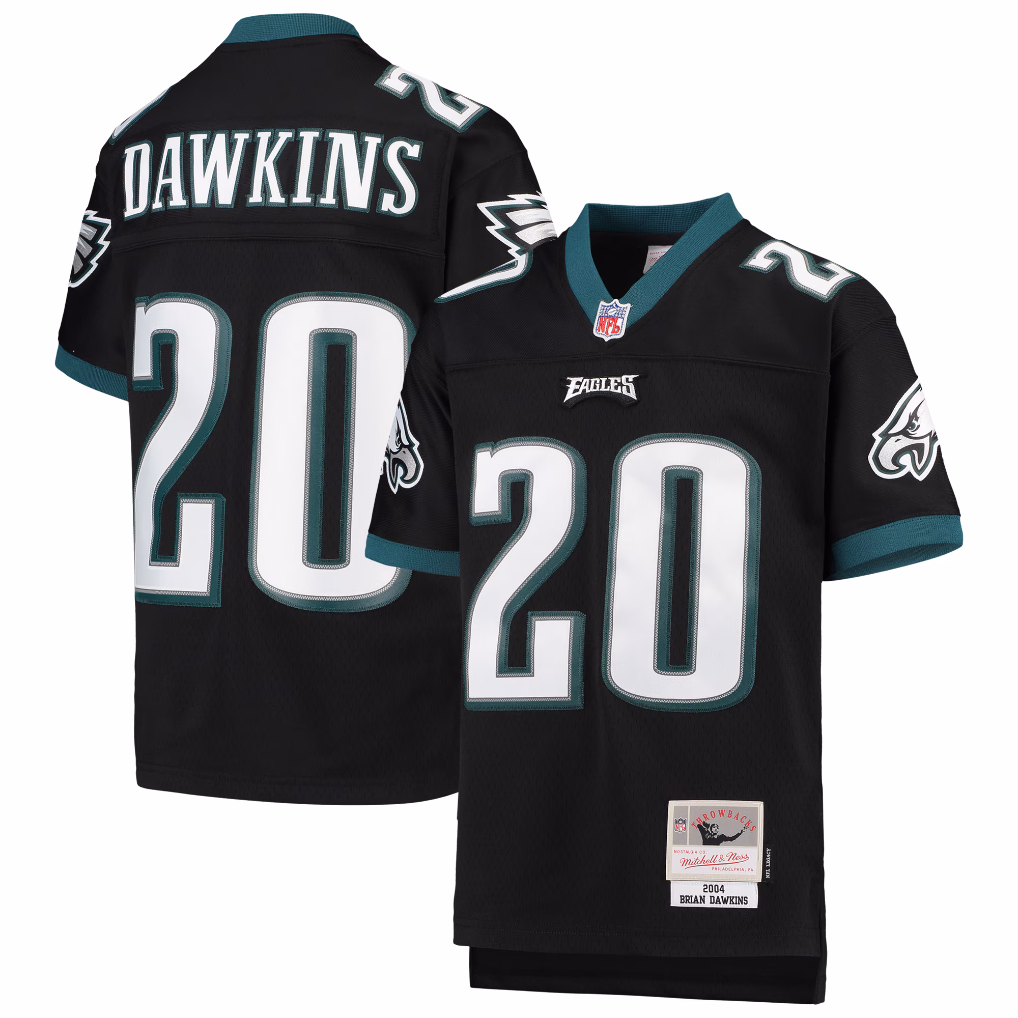 Brian Dawkins Philadelphia Eagles #20 Youth 2004 Legacy Retired Player Jersey - Black