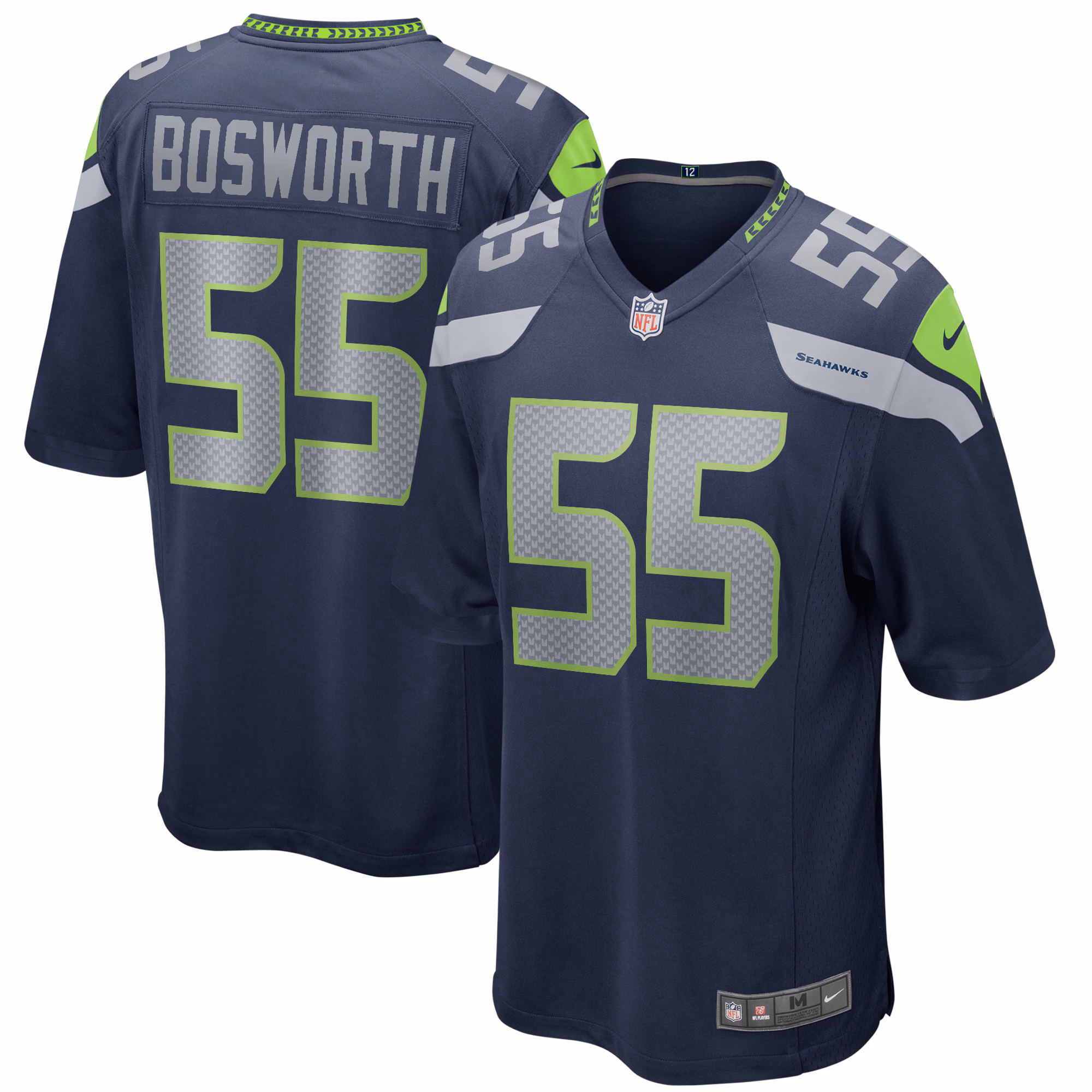Brian Bosworth Seattle Seahawks Throwback Retired Player Game Jersey - Royal