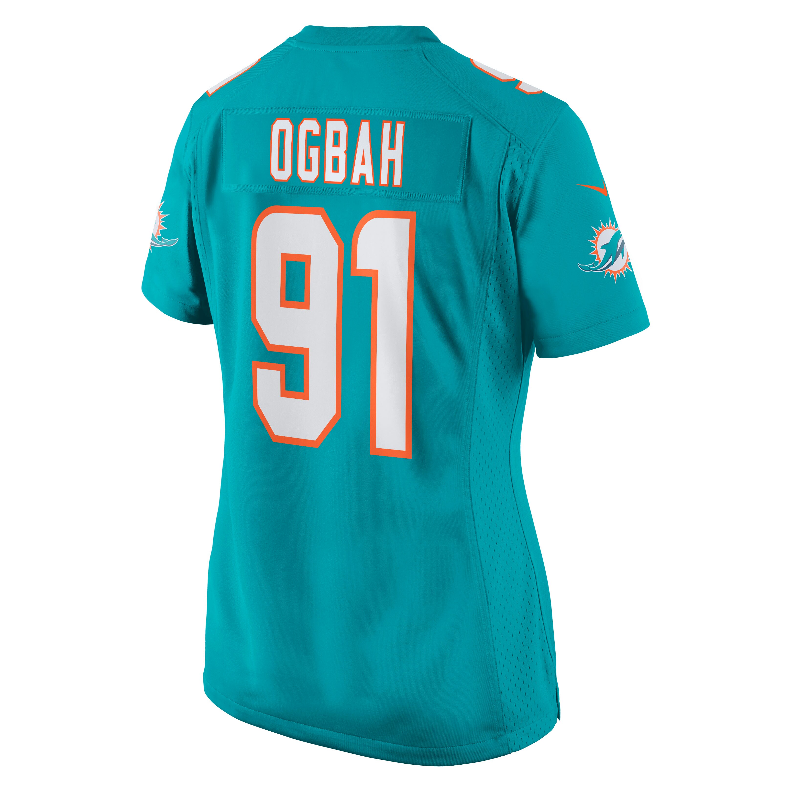 Emmanuel Ogbah Miami Dolphins Women's Game Jersey - Aqua