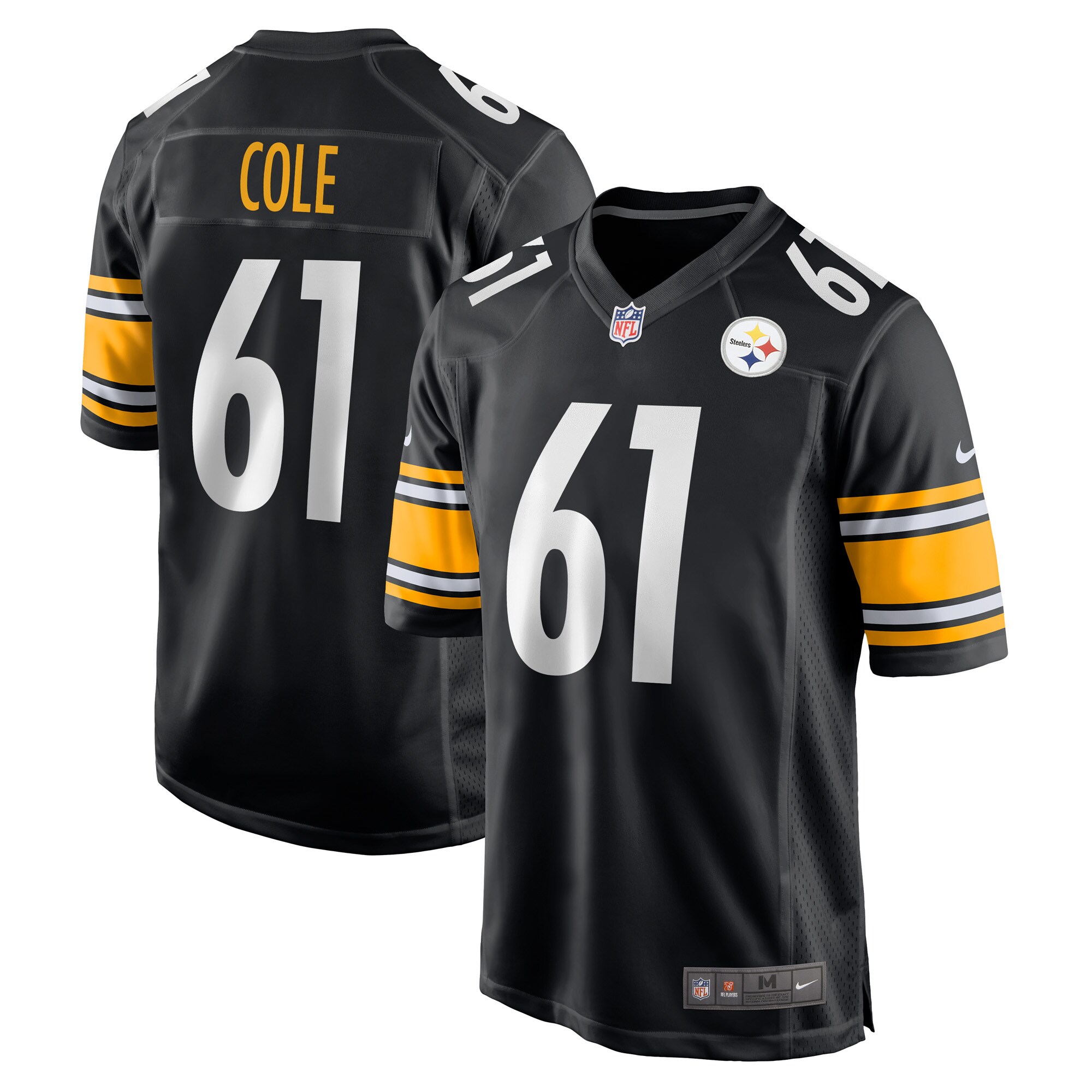 Mason Cole Pittsburgh Steelers  Game Player Jersey - Black
