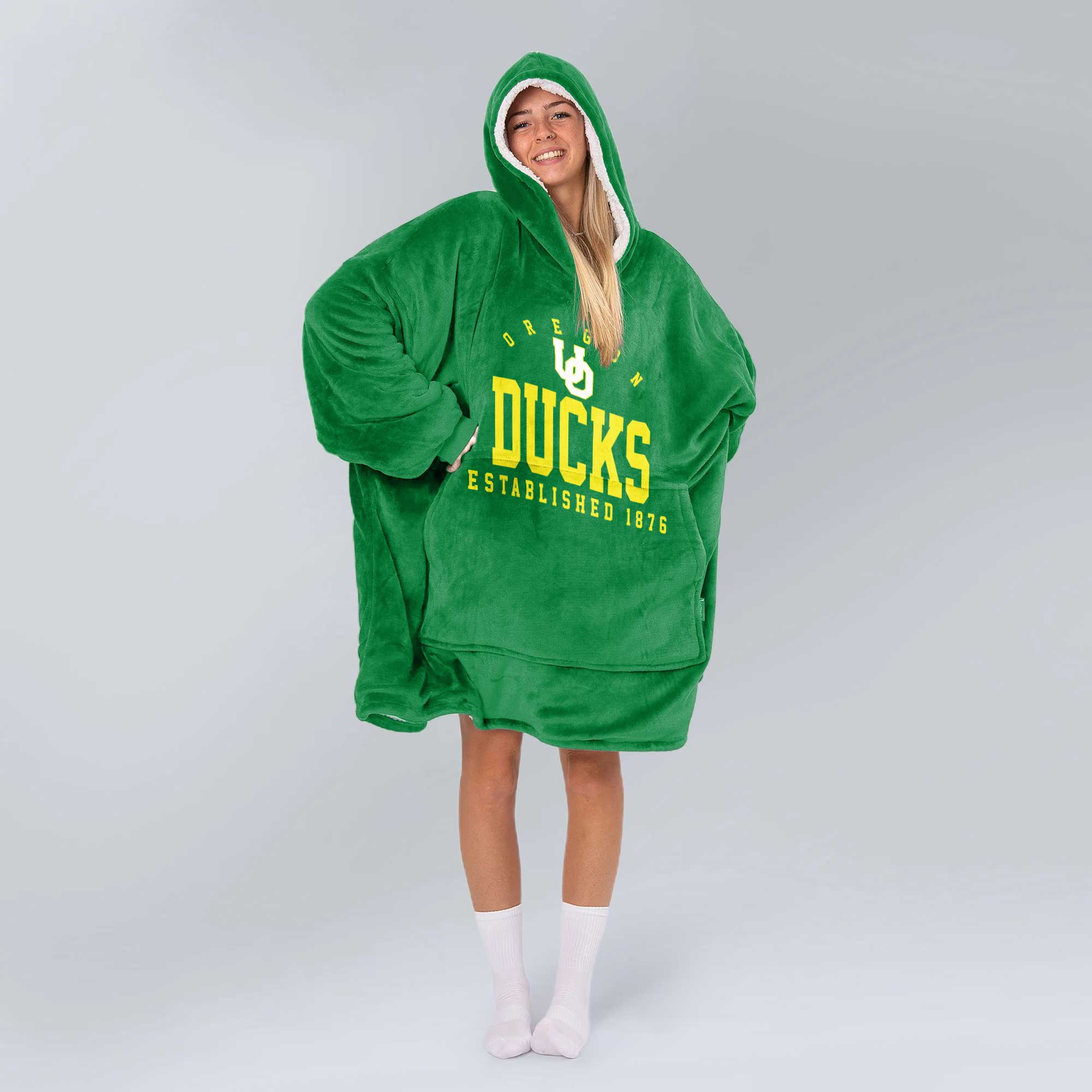 Adult Oregon Football Unisex Blanket Hoodie