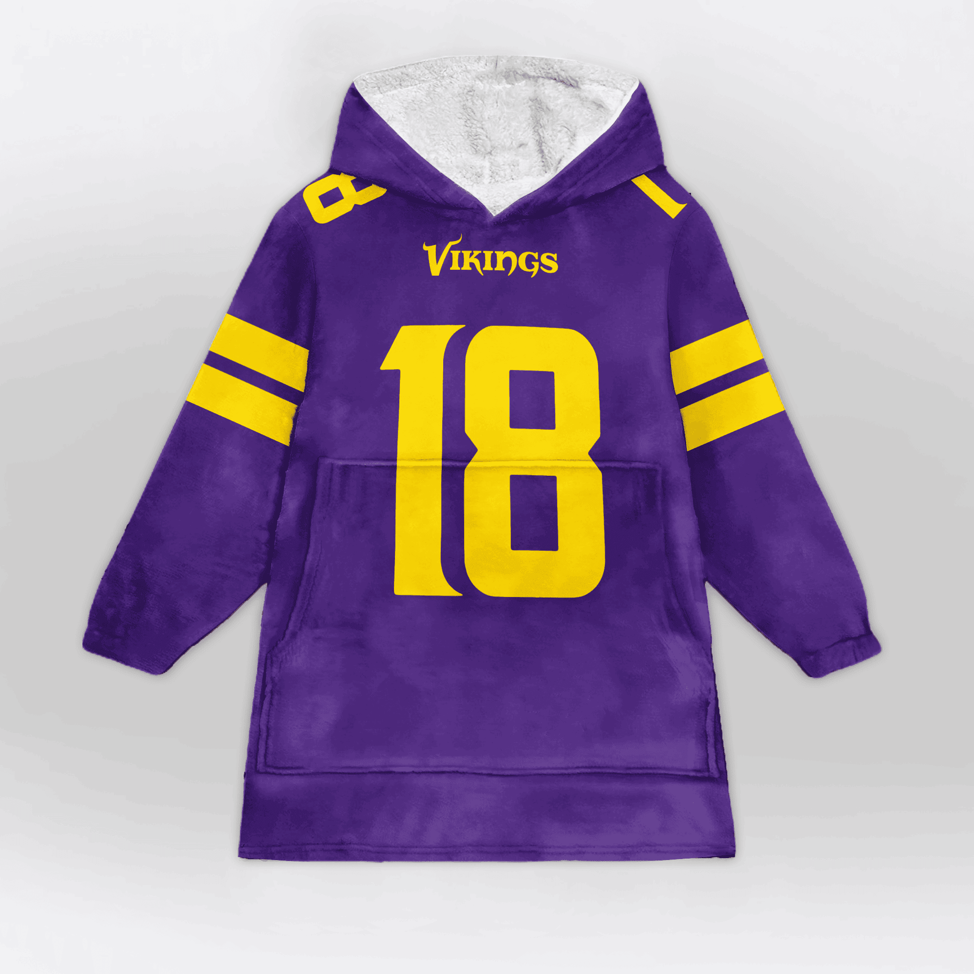 Adult 18 Minnesota Football Unisex Blanket Hoodie