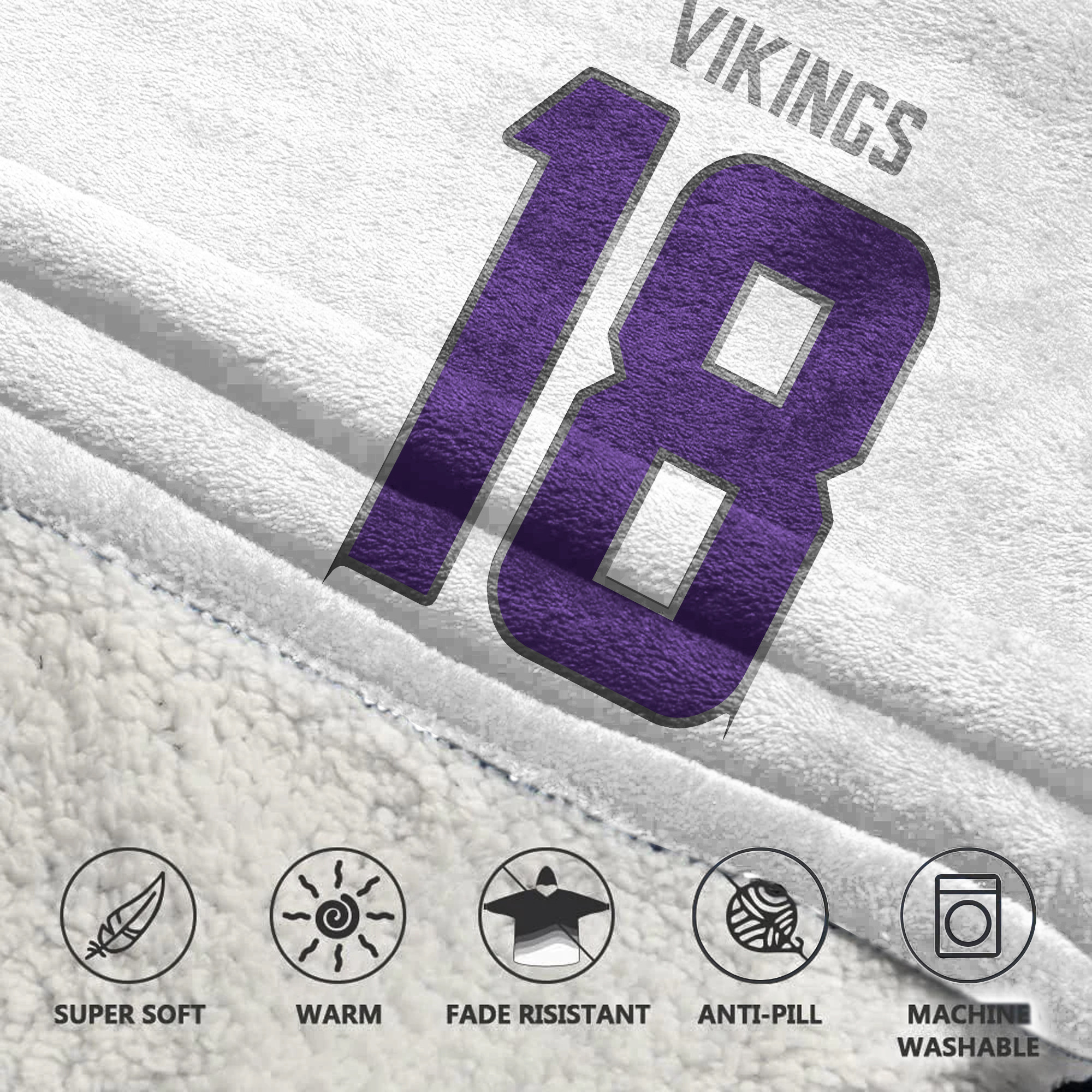 18 Minnesota Football Unisex Blanket Hoodie