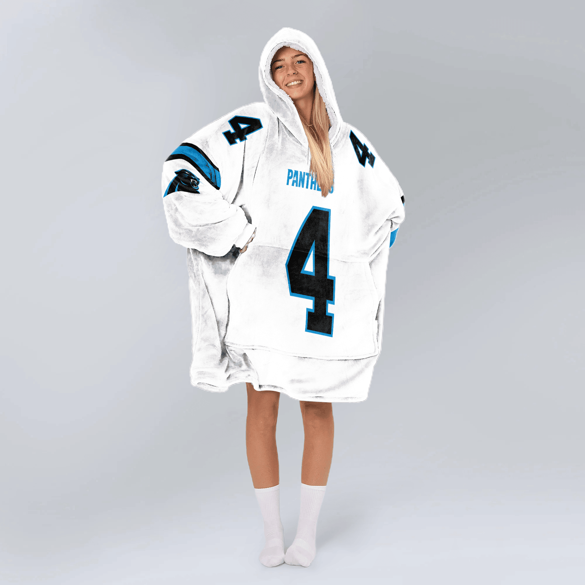 Adult 4 Carolina Football Unisex Blanket Hoodie