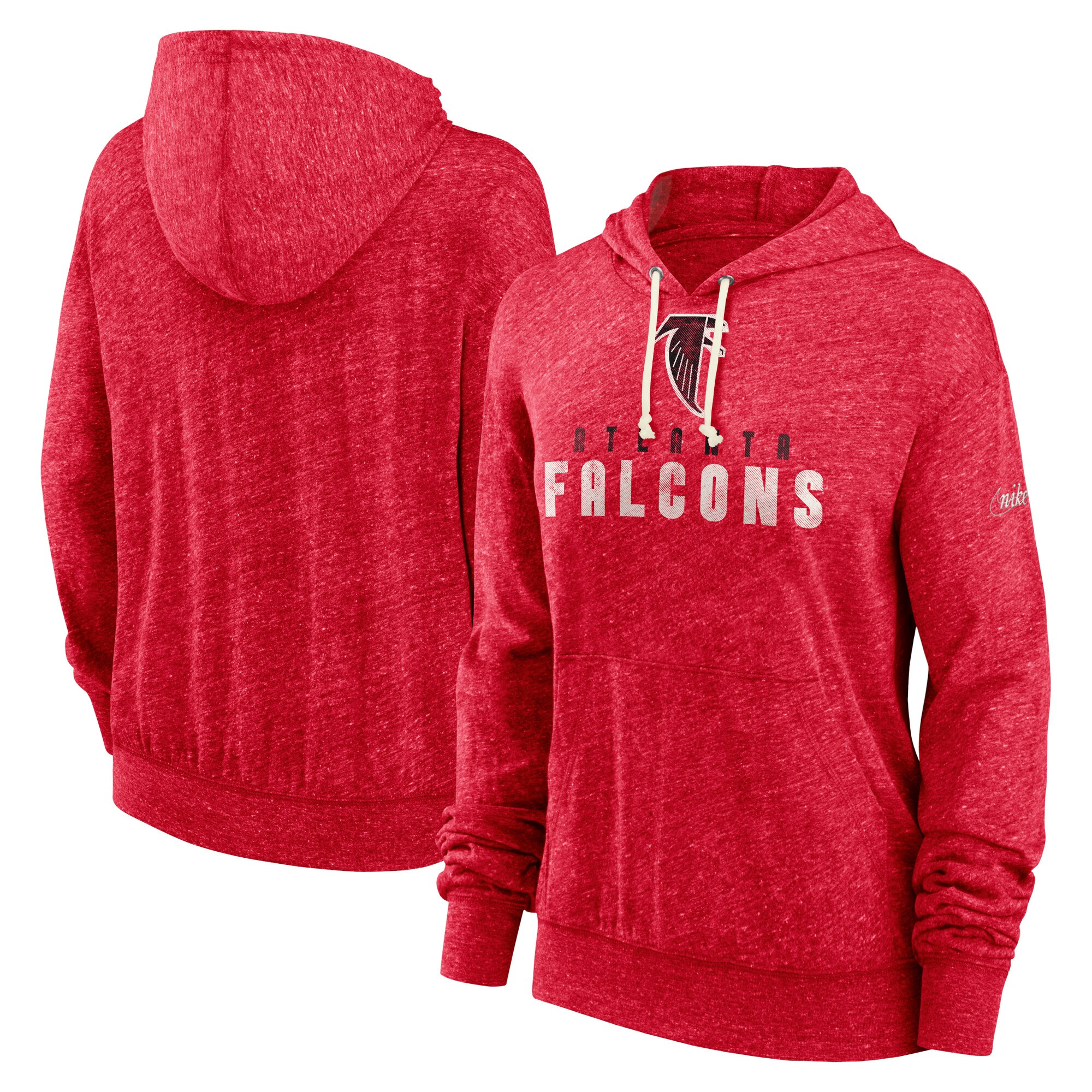 Atlanta Falcons Women's Rewind Gym Vintage Lighweight Pullover Hoodie - Red