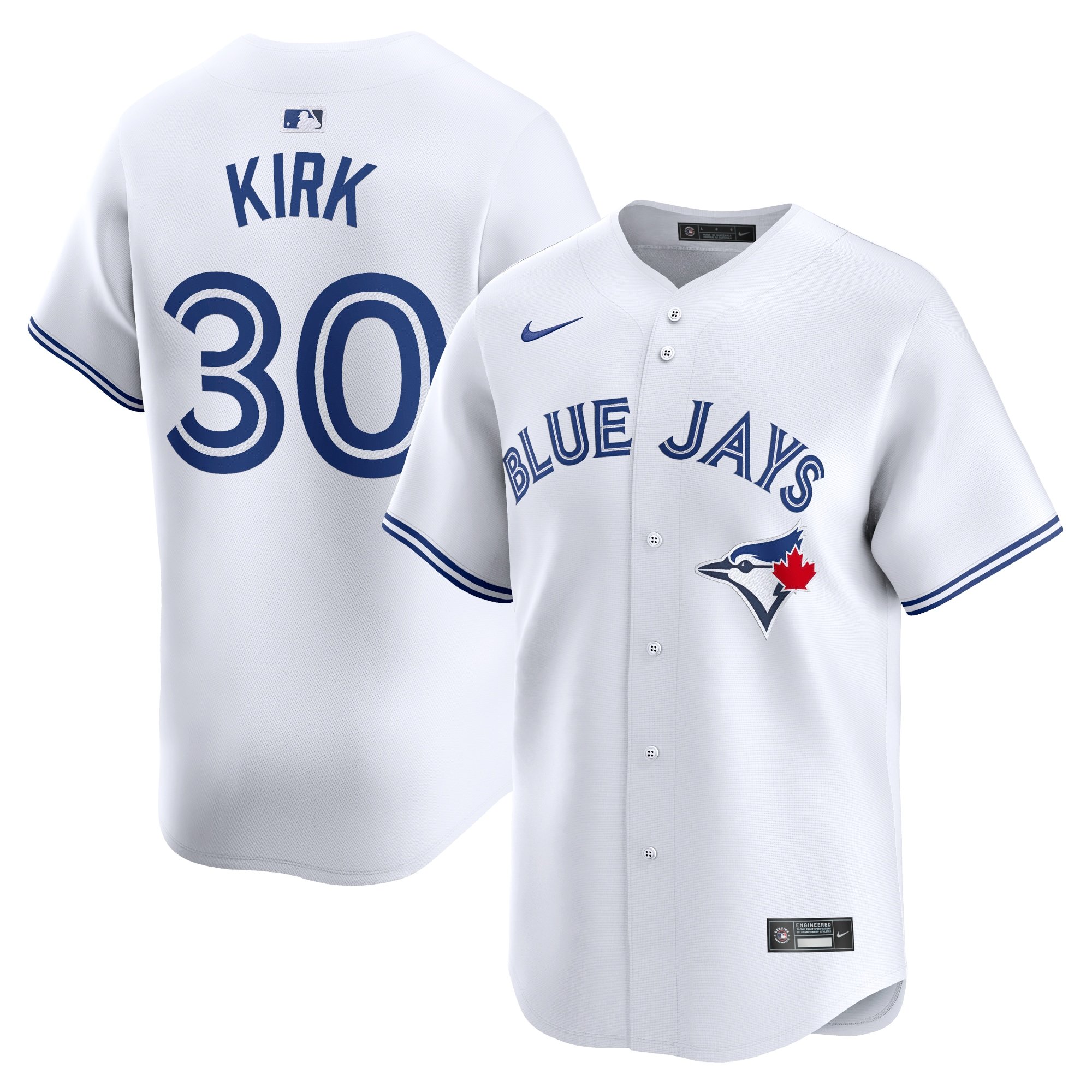 Men's Toronto Blue Jays Alejandro Kirk  White Home Limited Player Jersey