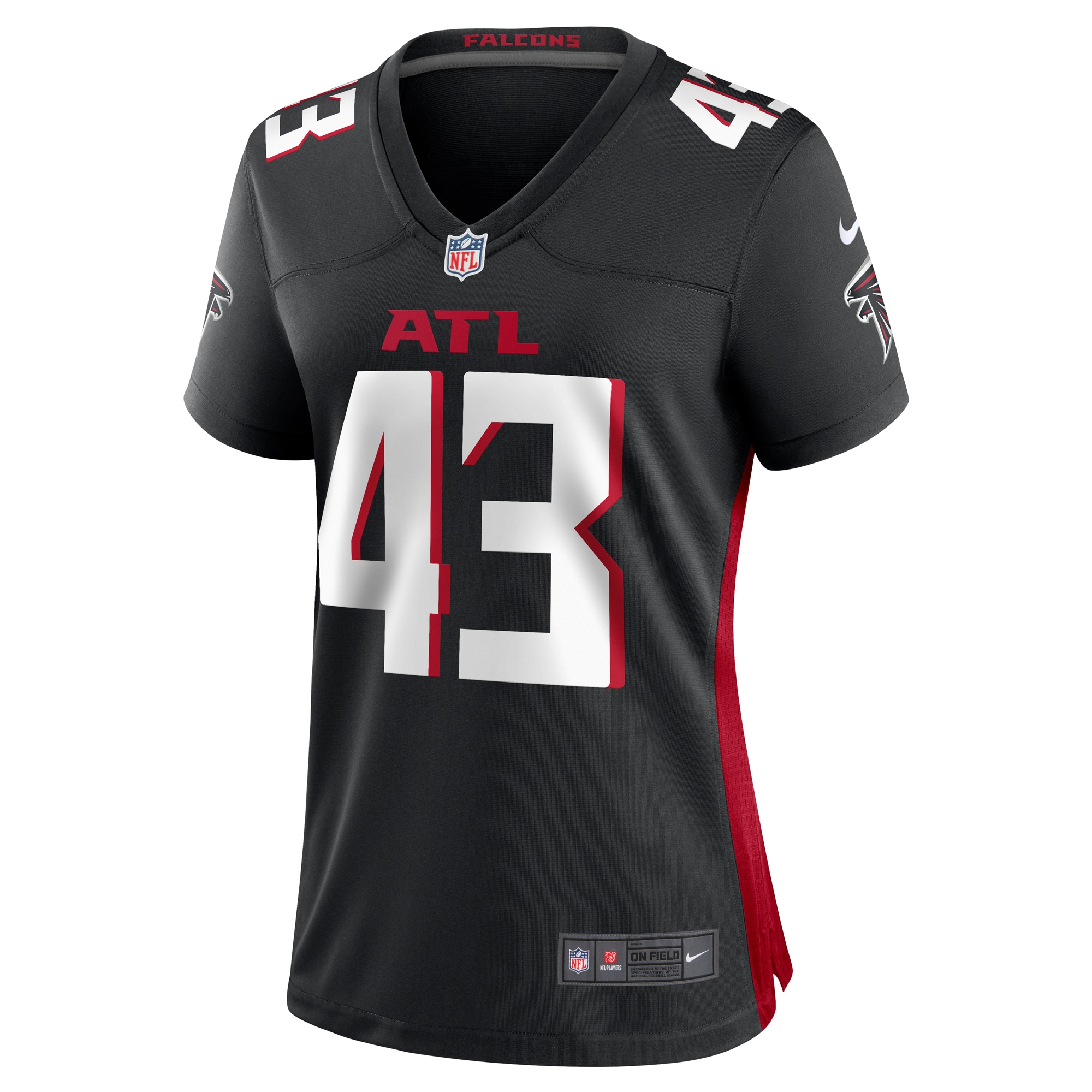 Tucker Fisk Atlanta Falcons Women's Player Game Jersey - Black
