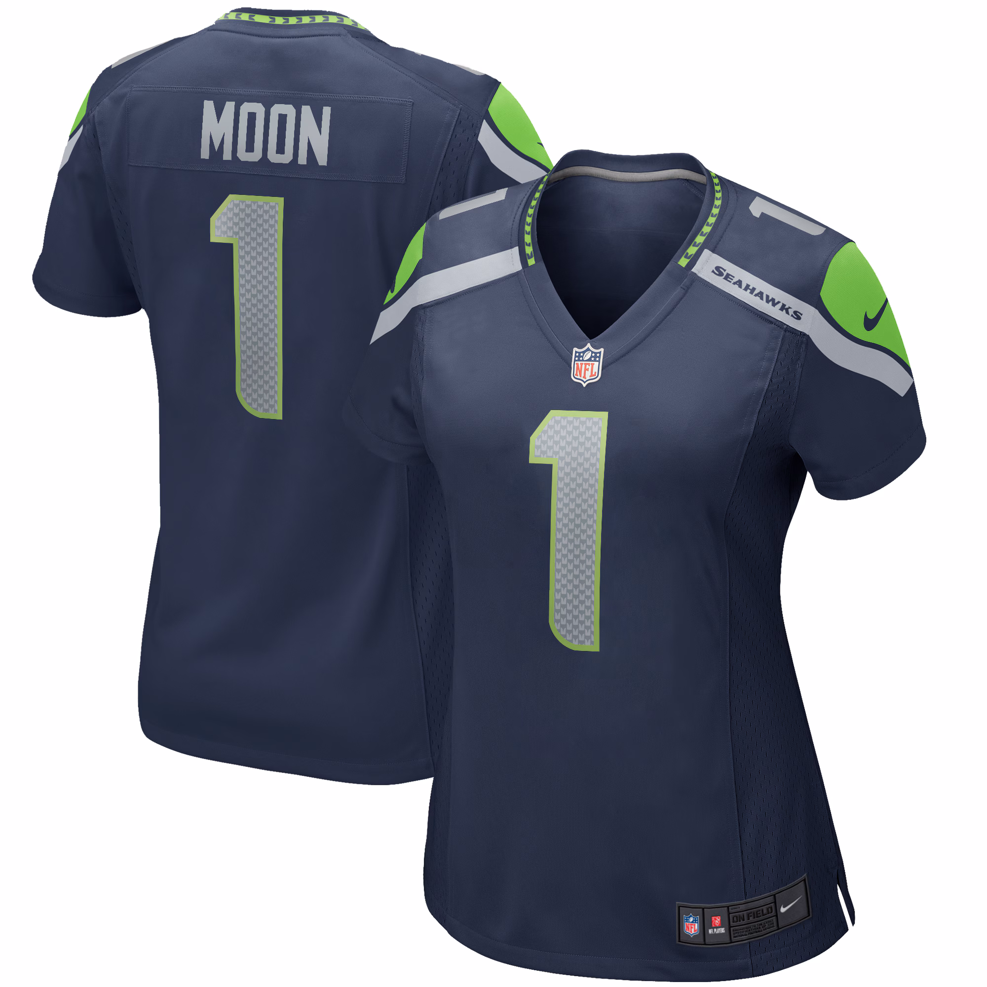 Warren Moon Seattle Seahawks Women's Throwback Retired Player Game Jersey - Royal