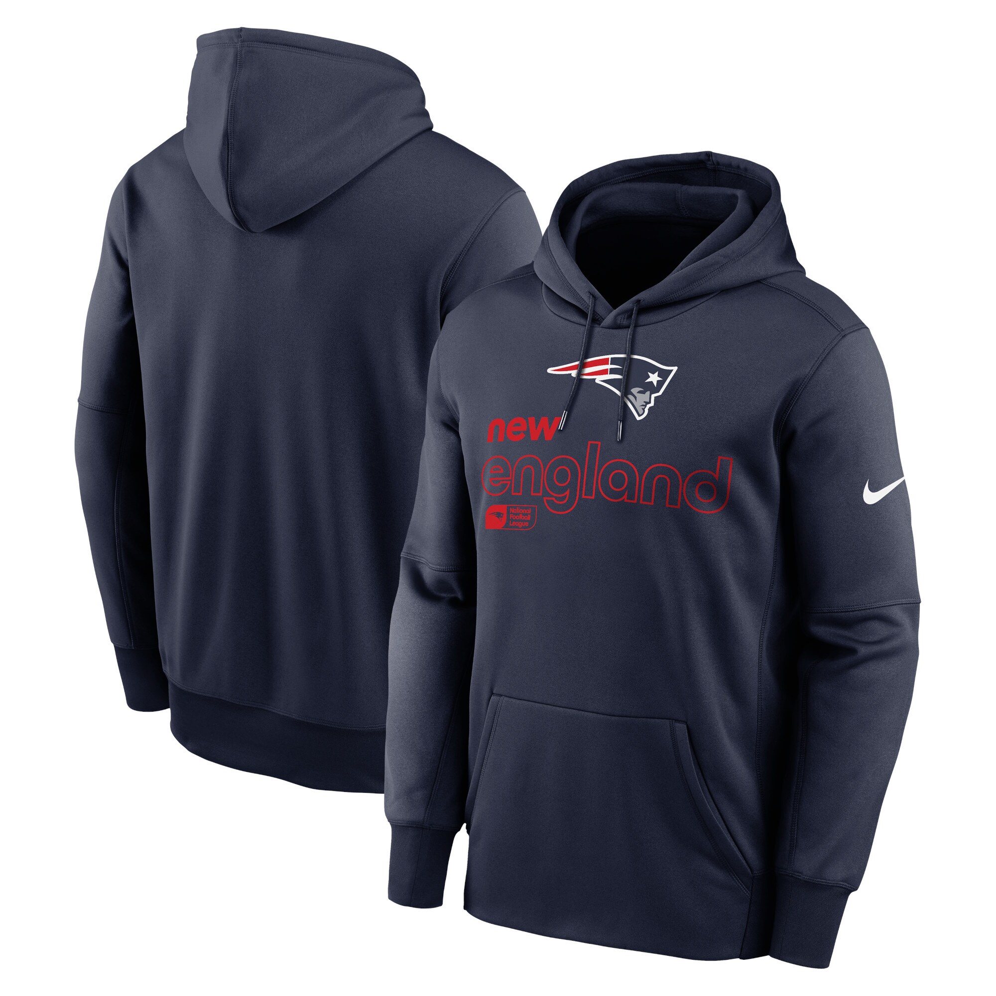 New England Patriots Performance Pullover Hoodie - Navy