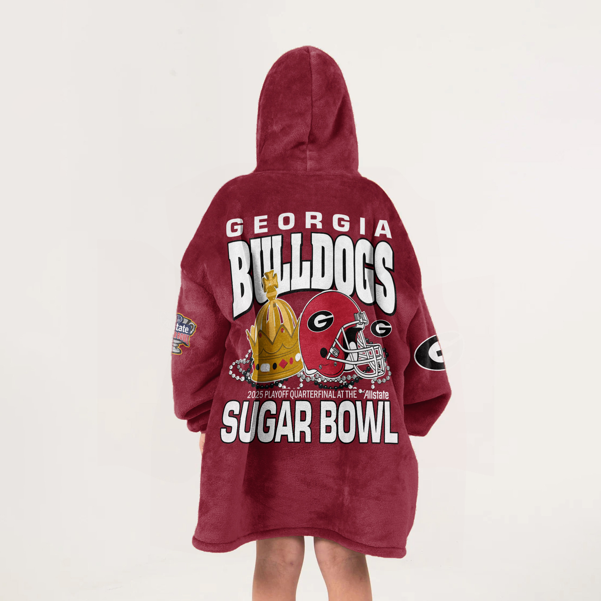 Adult Champions Georgia Football Unisex Blanket Hoodie