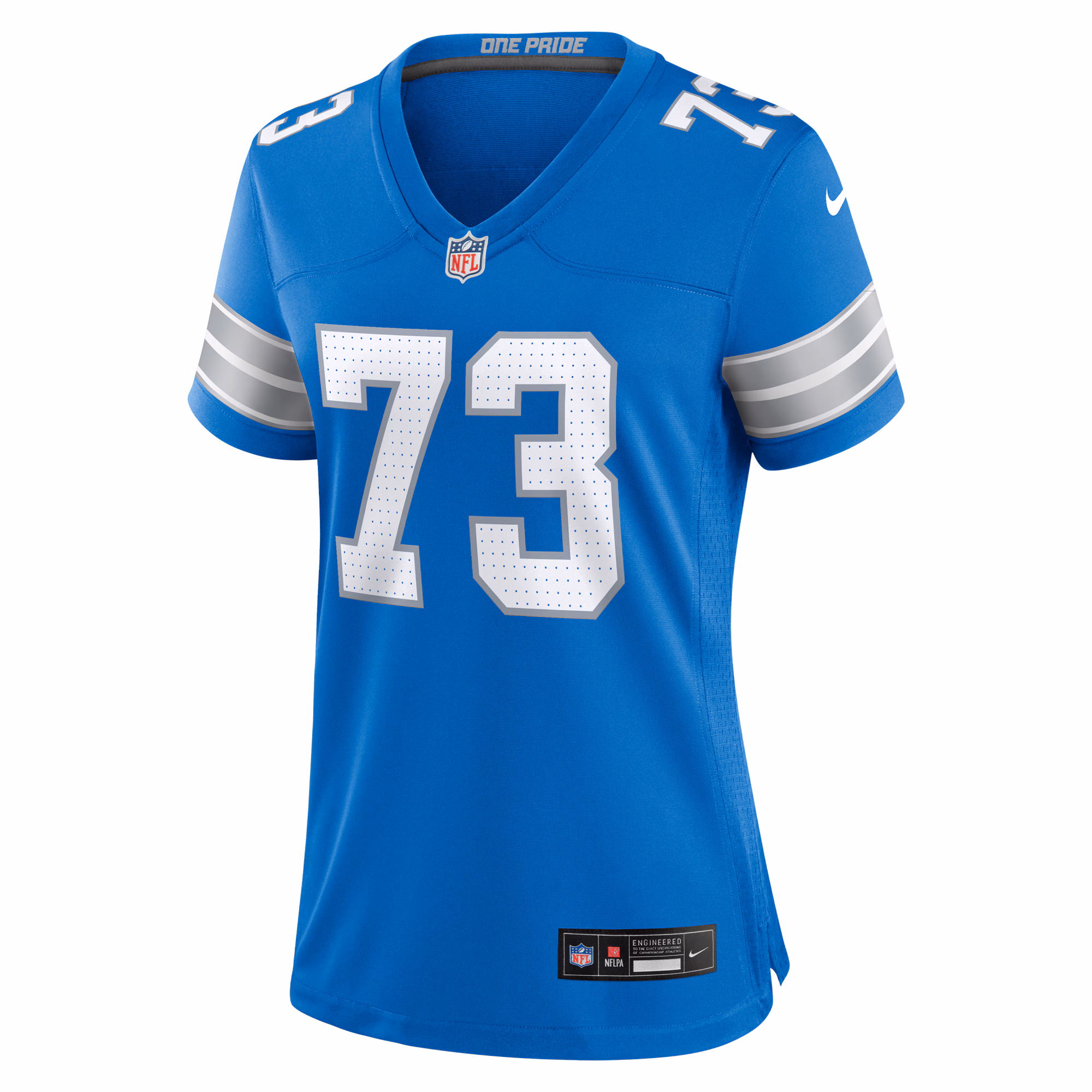 Christian Mahogany Detroit Lions Women's Team Game Jersey -  Blue