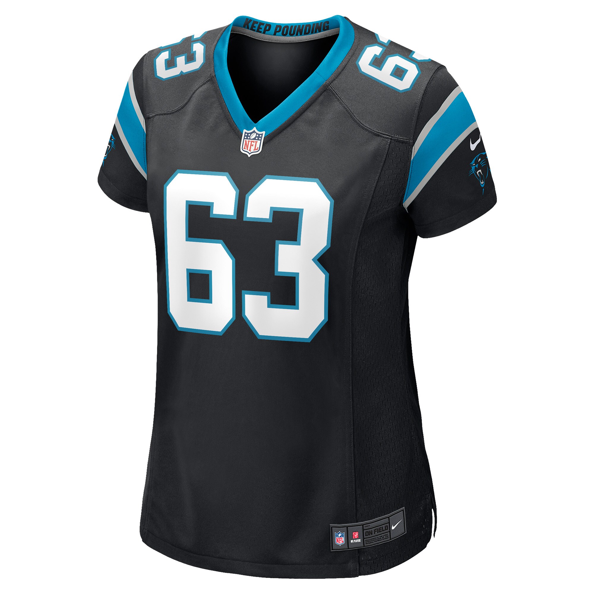 Austin Corbett Carolina Panthers  Women's Game Jersey - Black