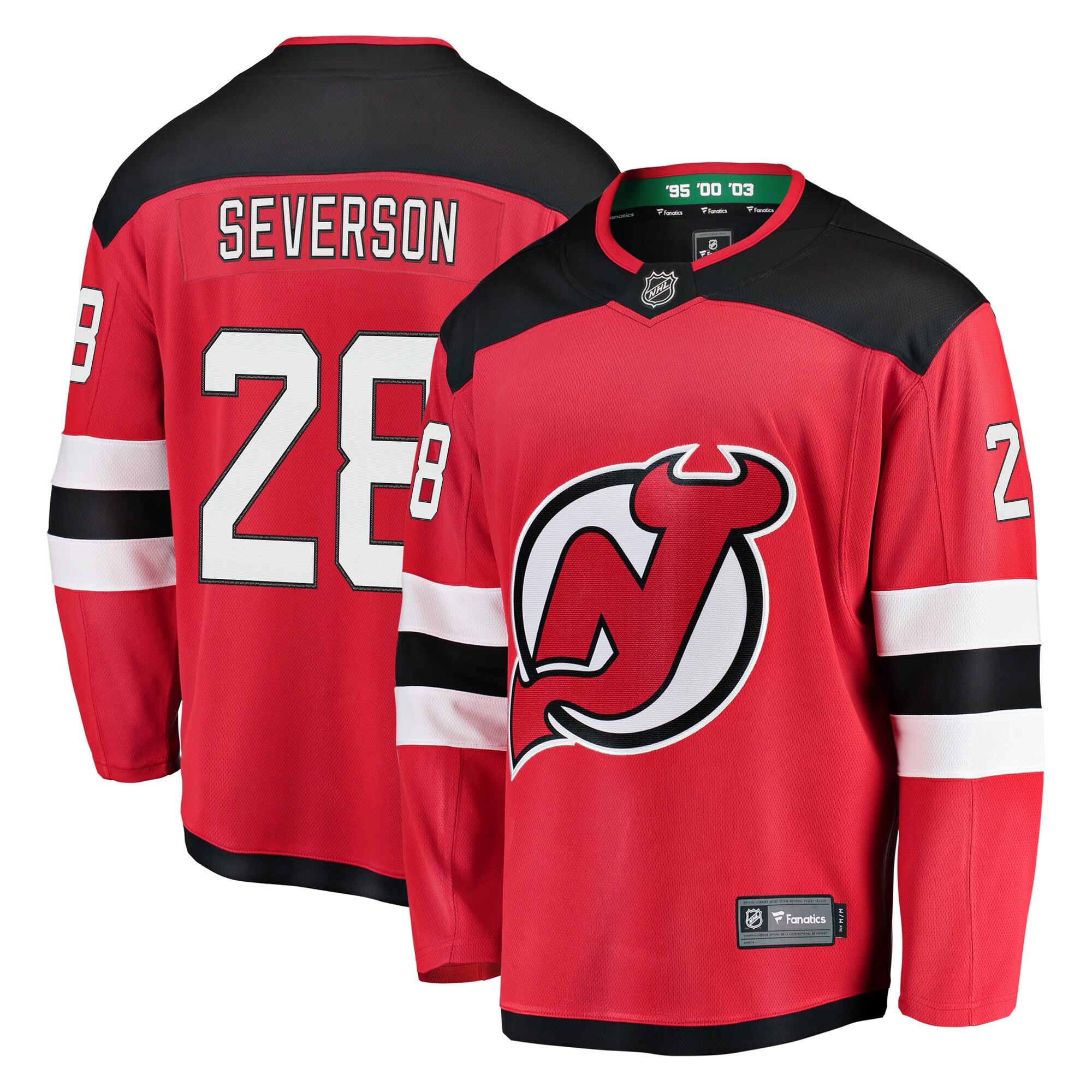 Damon Severson New Jersey Devils Home Breakaway Player Jersey - Red