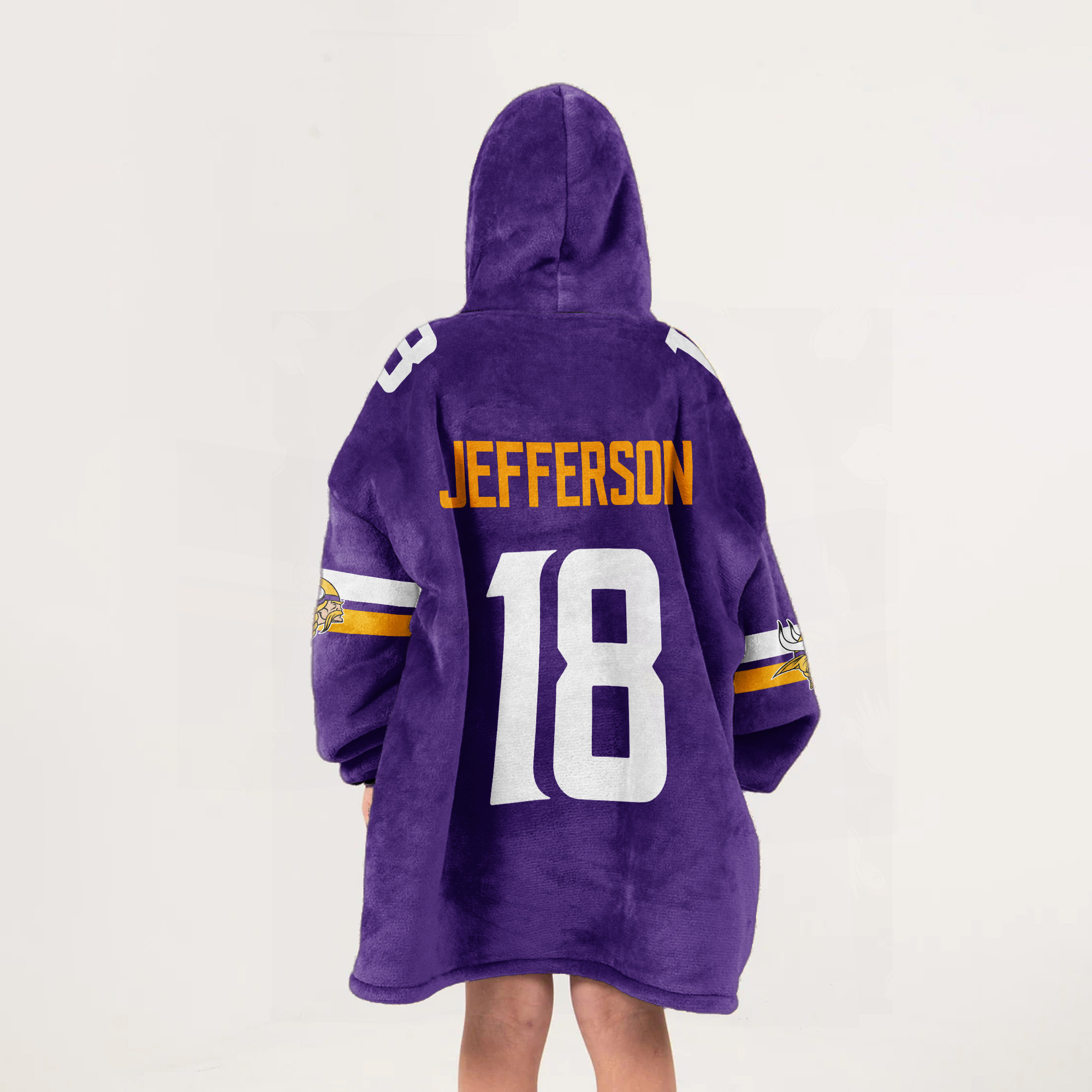 Adult JJ 18 Minnesota Football Unisex Blanket Hoodie