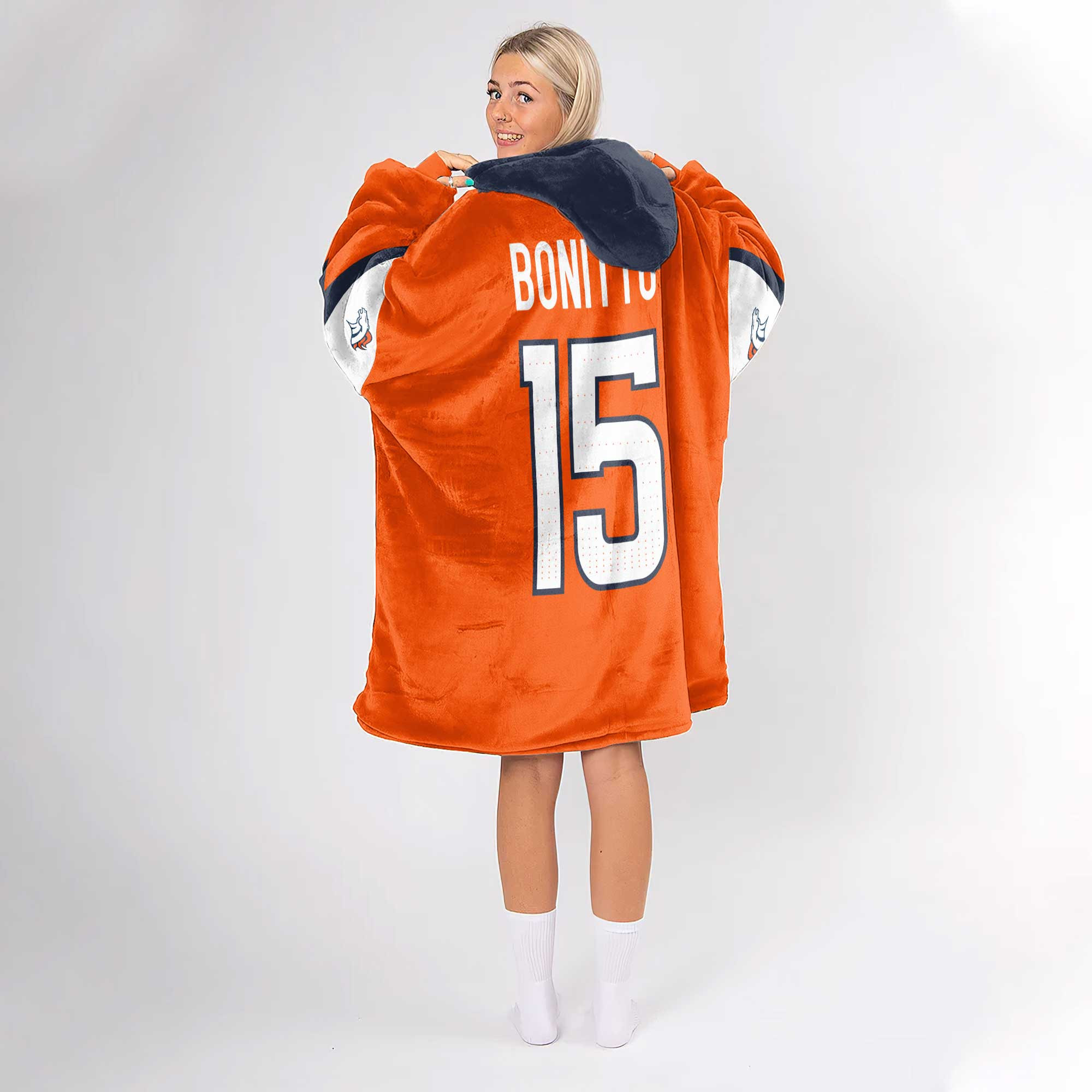 Adult N.B 15 Denver Football Unisex Blanket Hoodie
