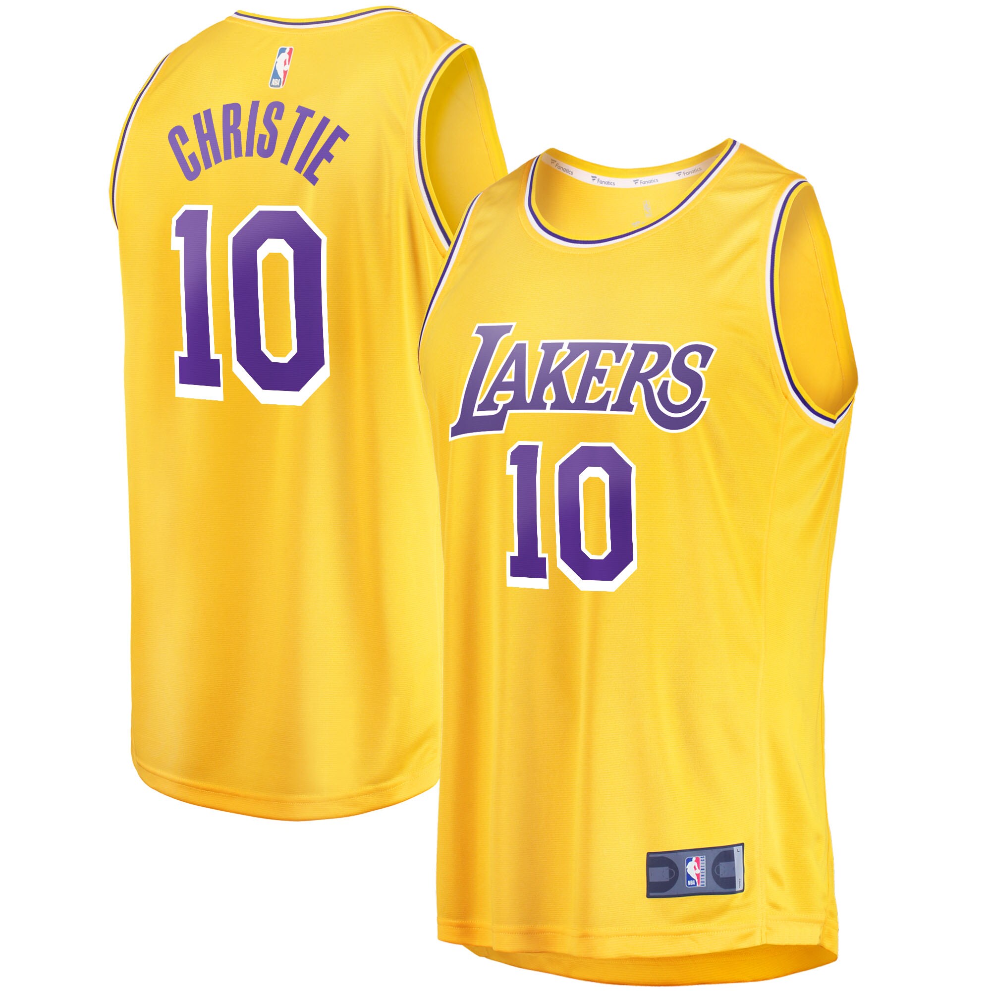 Max Christie Los Angeles Lakers  Fast Break Replica Jersey - Icon Edition - Gold