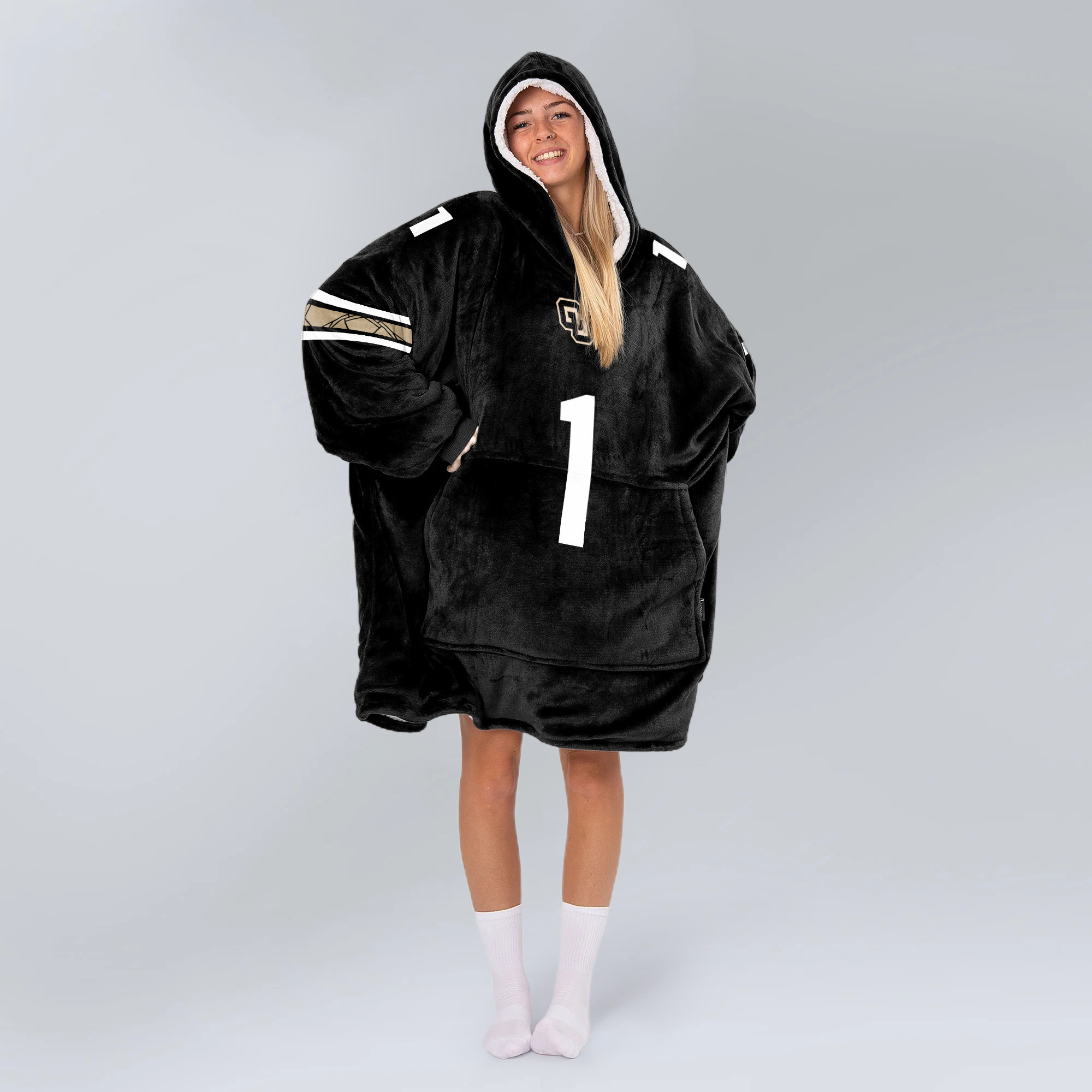 Adult #1 Colorado Football Unisex Blanket Hoodie