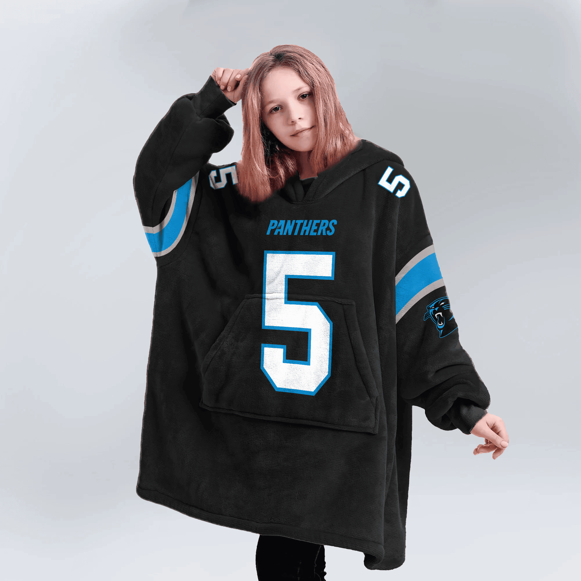 Kid 5 Carolina Football Unisex Blanket Hoodie