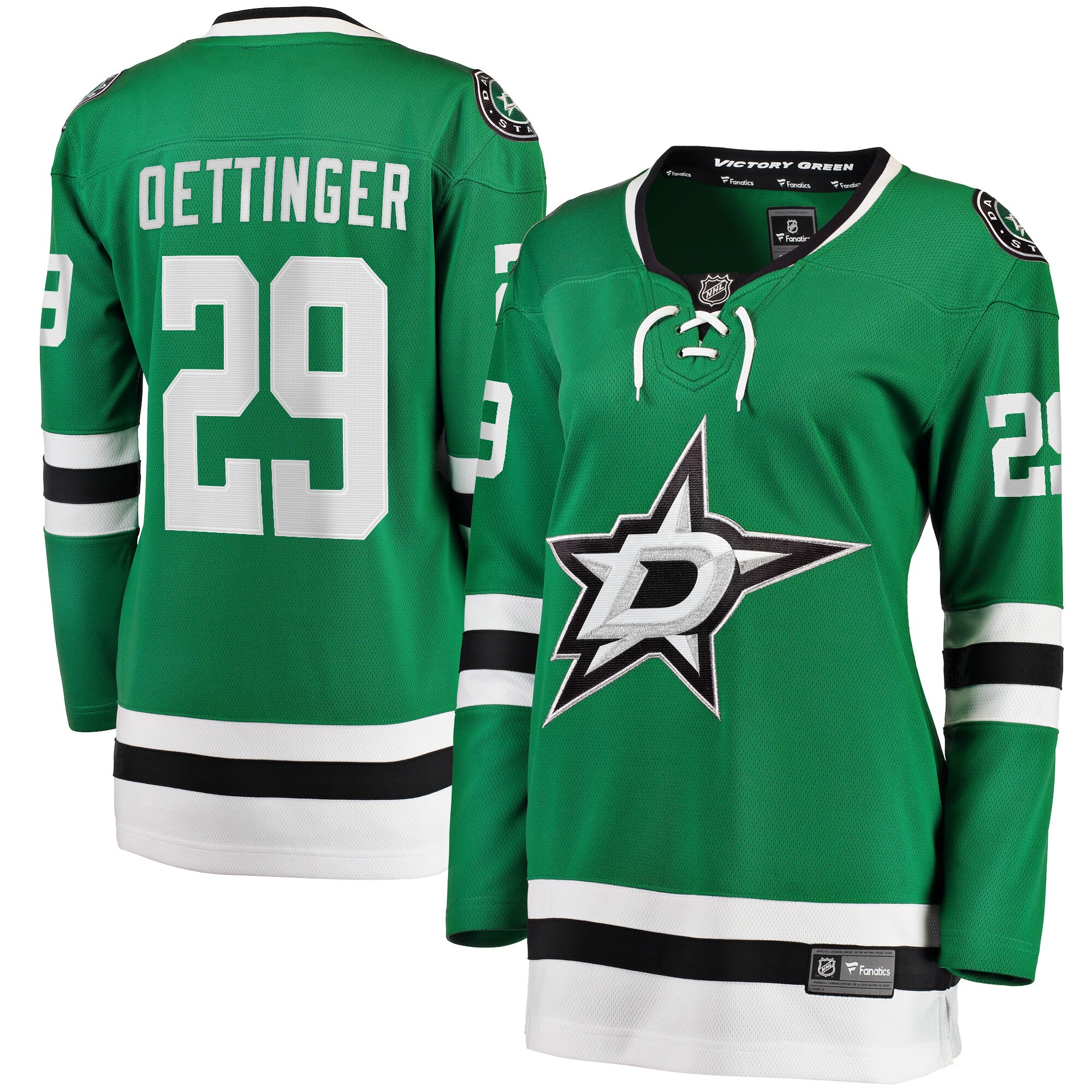 Jake Oettinger Dallas Stars Women's Home Breakaway Player Jersey - Kelly Green