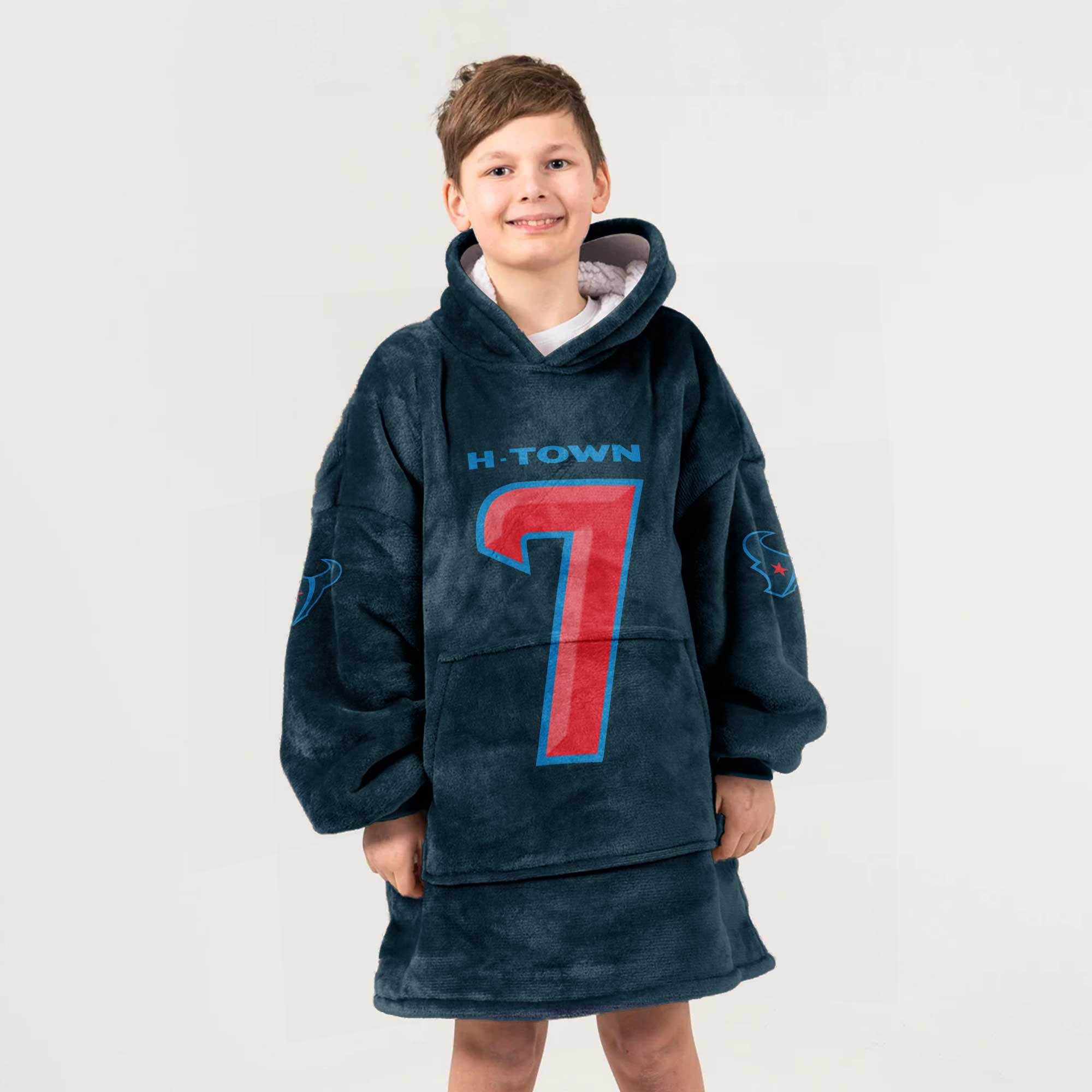 Adult C.S 7 Houston Football Unisex Blanket Hoodie