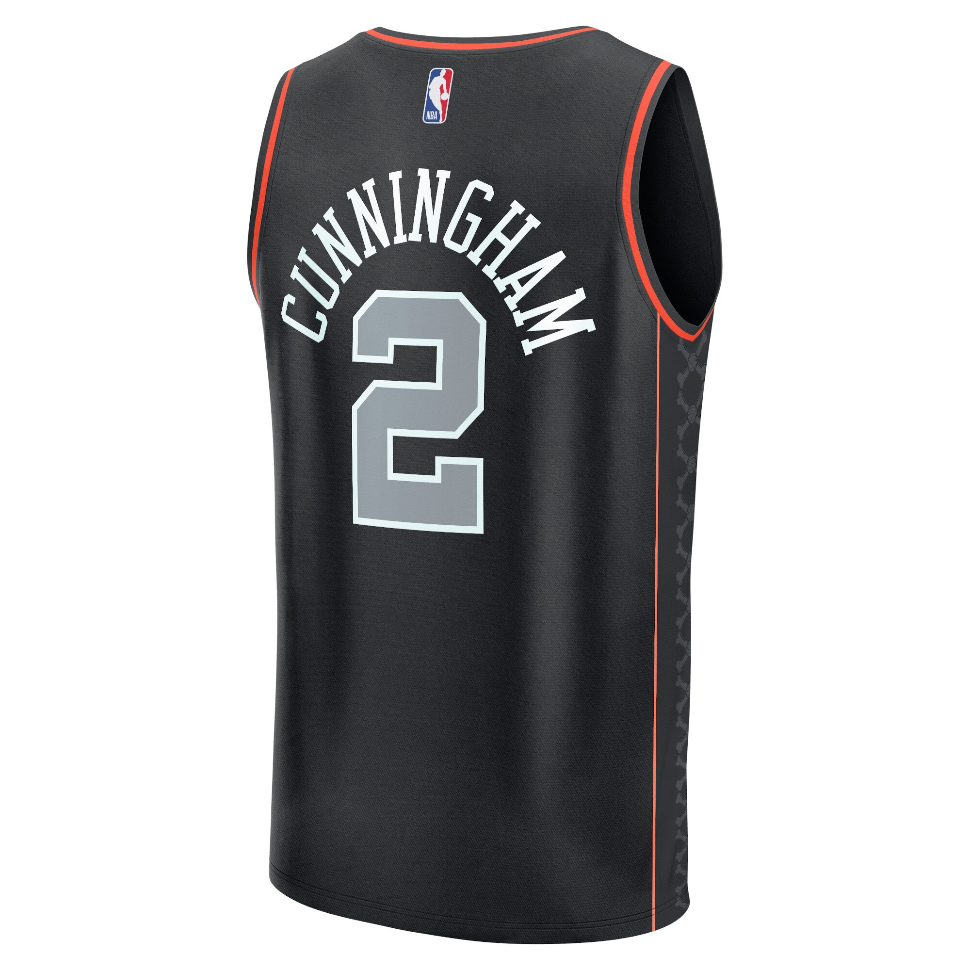 Unisex Detroit Pistons Cade Cunningham  Black 2023/24 Fast Break Jersey - City Edition